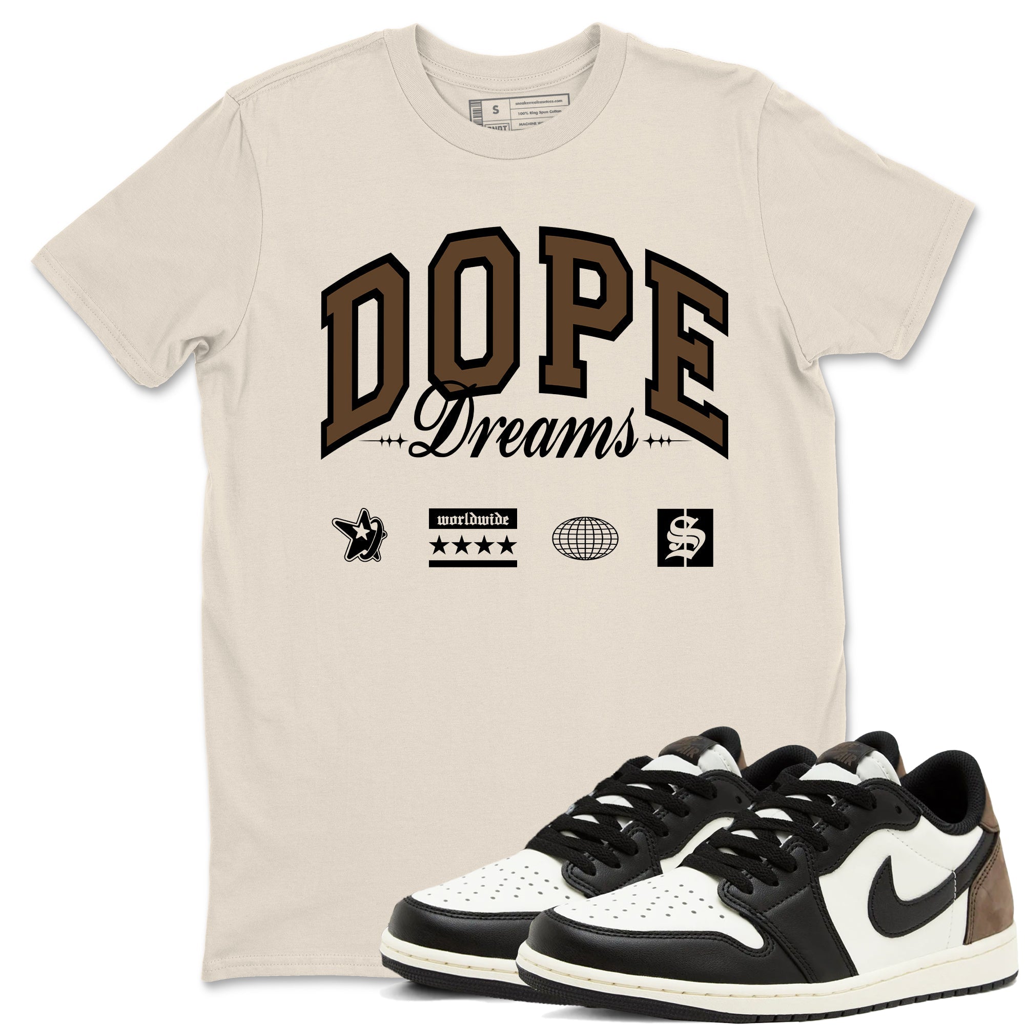 Dope Dreams snkmatch Tees - Air Jordan 1 Mocha