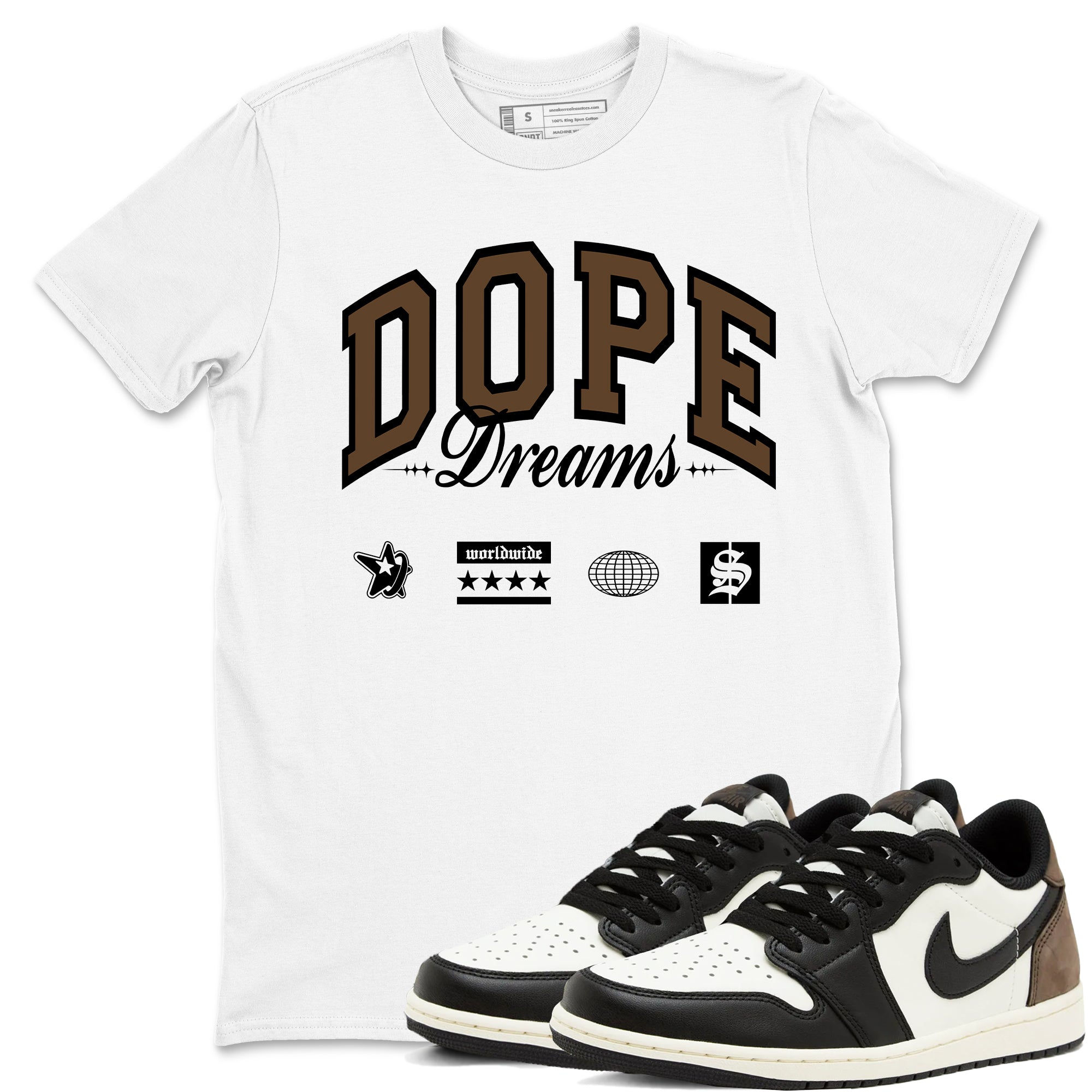 Dope Dreams snkmatch Tees - Air Jordan 1 Mocha