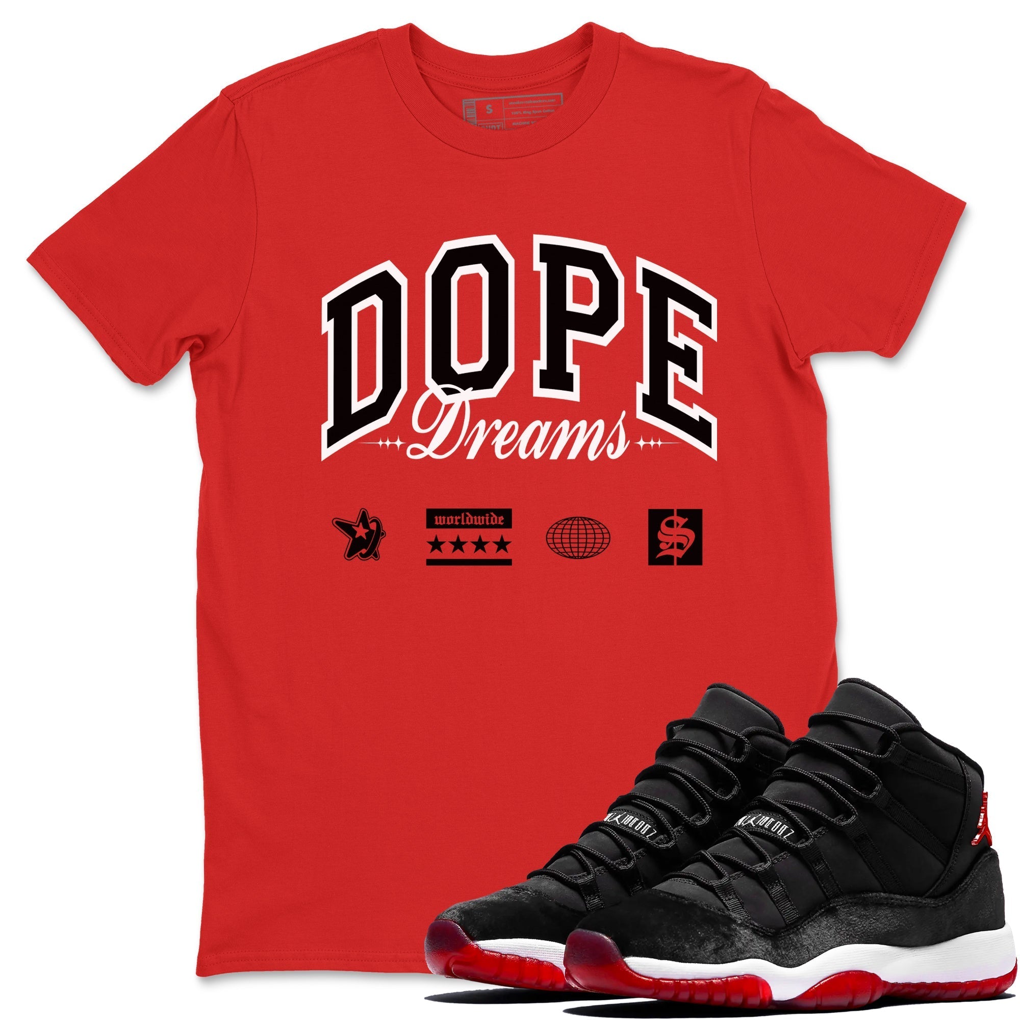 Dope Dreams snkmatch Tees - Air Jordan 11 Bred Velvet