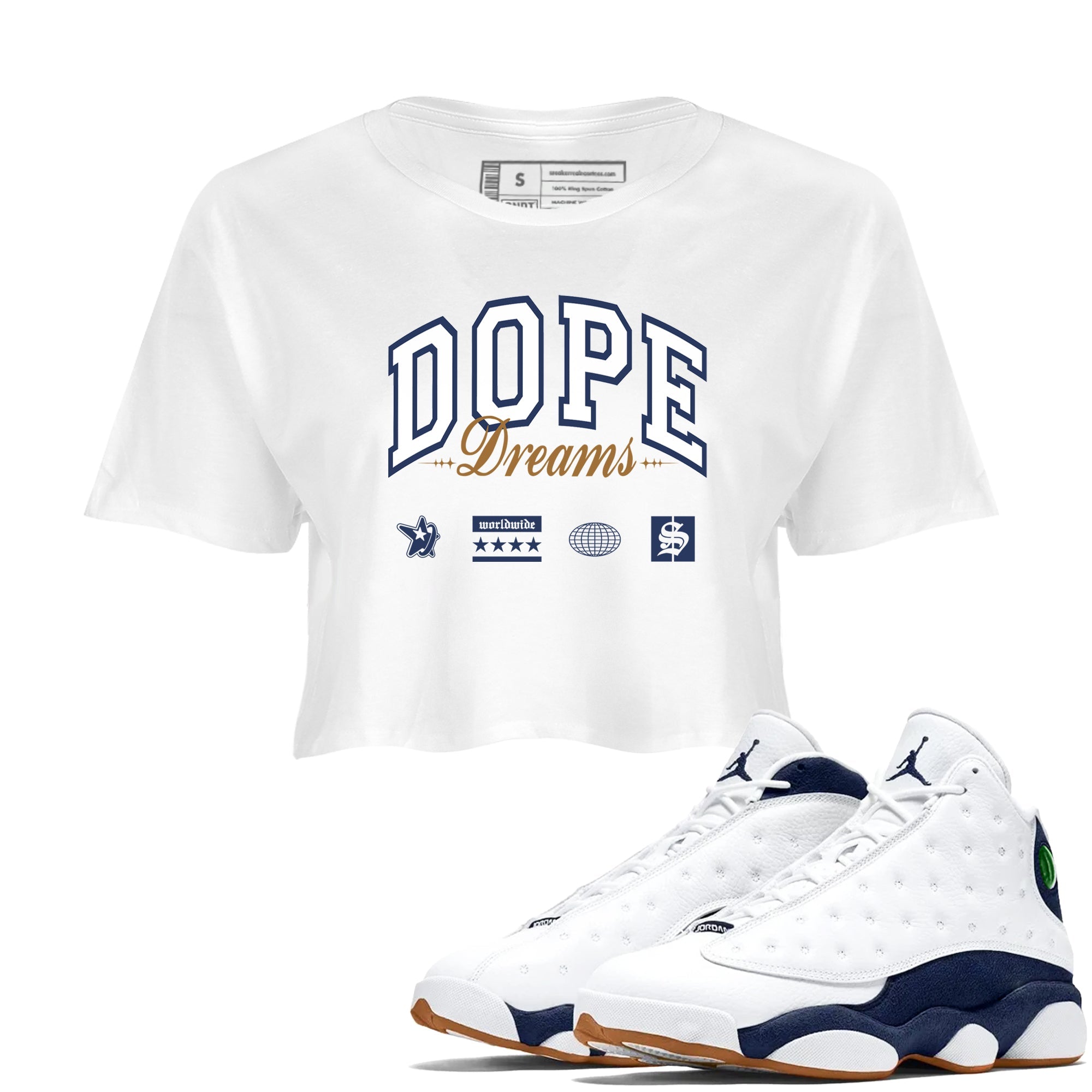 Dope Dreams snkmatch Women's Top - Air Jordan 13 Midnight Navy