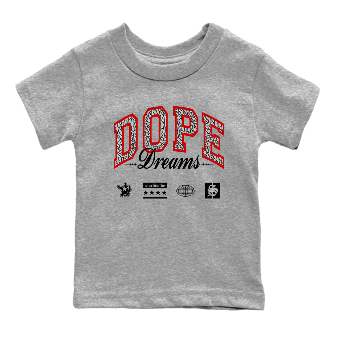 Dope Dreams snkmatch Tees Kids - Air Jordan 3 Black Cement