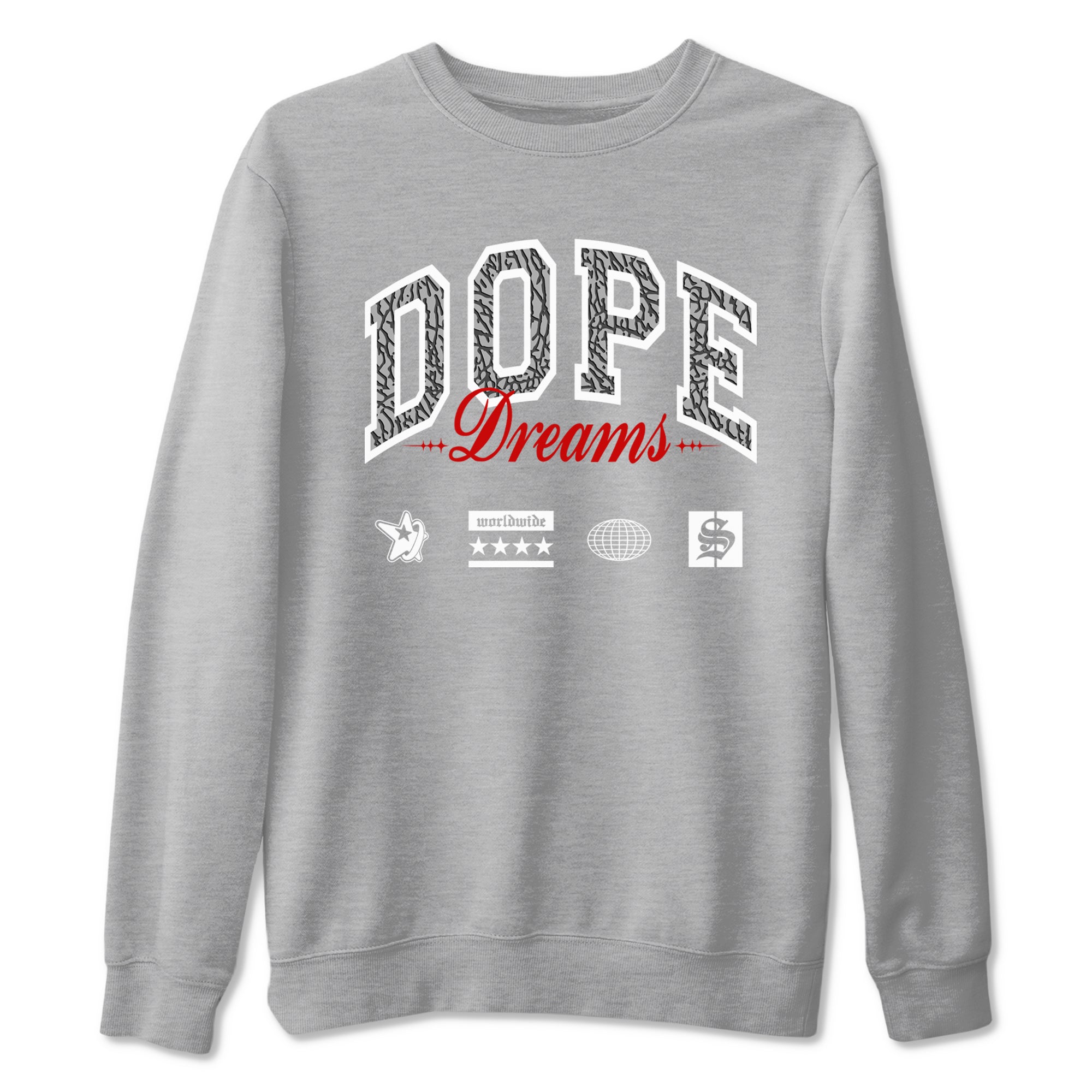 Dope Dreams snkmatch Tees - Air Jordan 3 Cement Grey