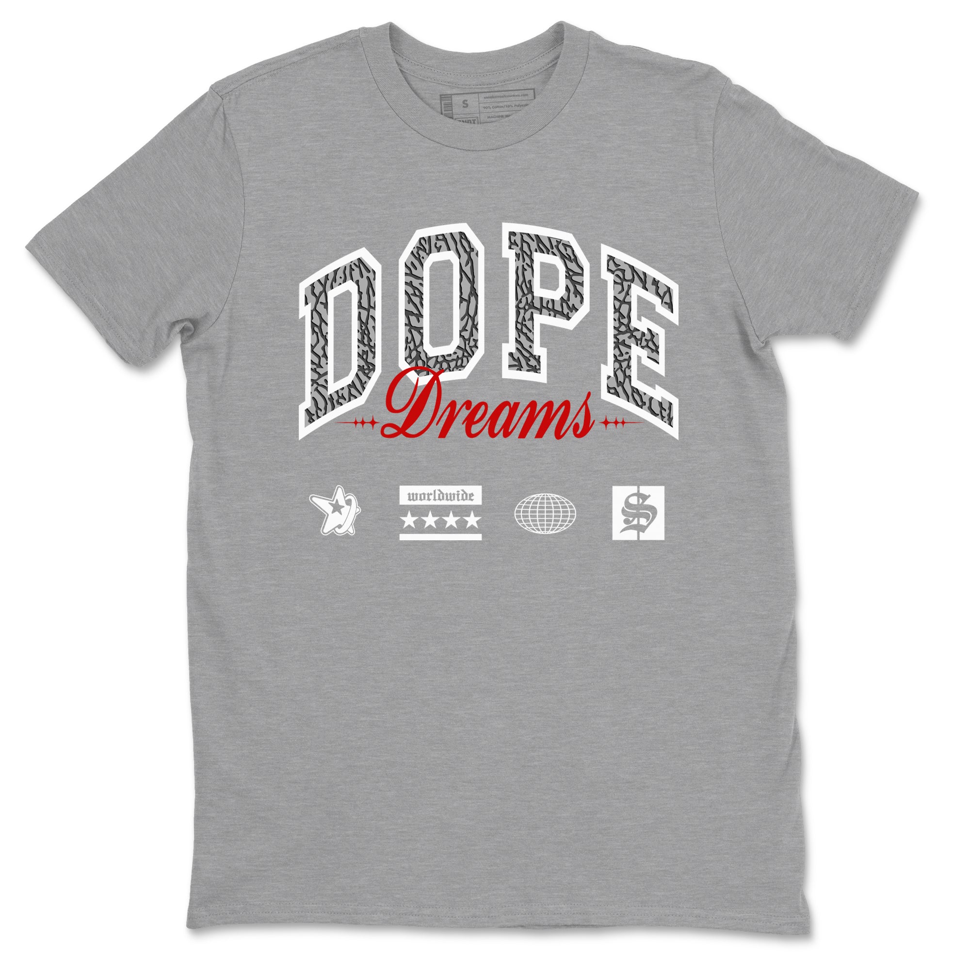 Dope Dreams snkmatch Tees - Air Jordan 3 Cement Grey