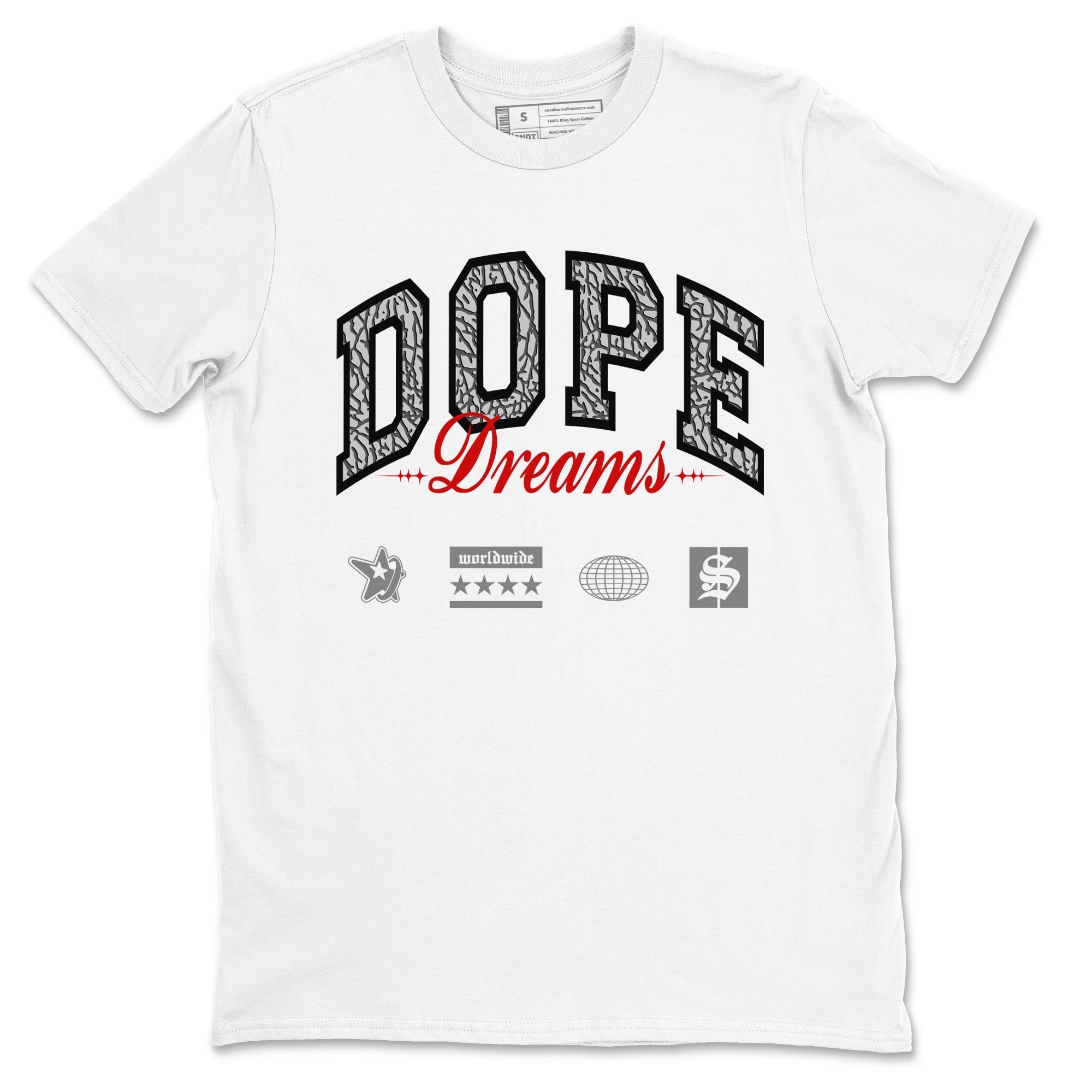 Dope Dreams snkmatch Tees - Air Jordan 3 Cement Grey