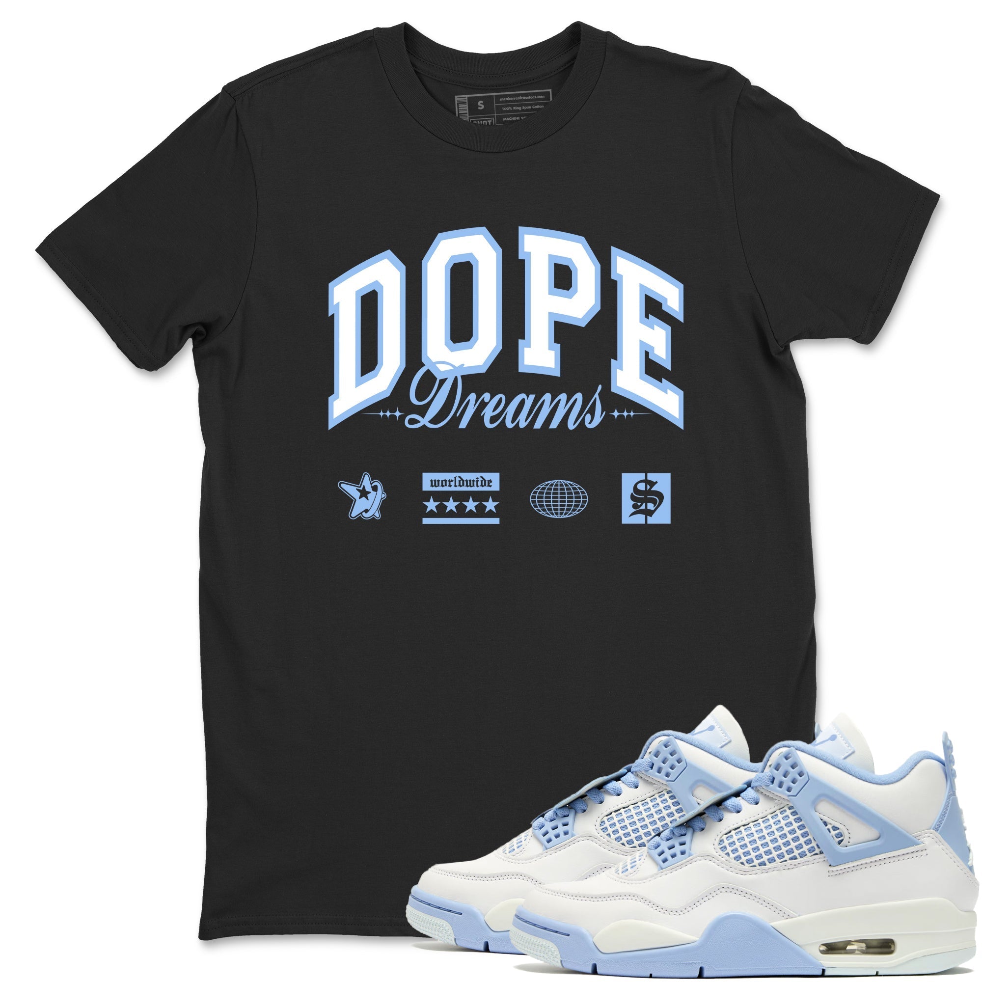 Dope Dreams snkmatch Tees - Air Jordan 4 Forget Me Not