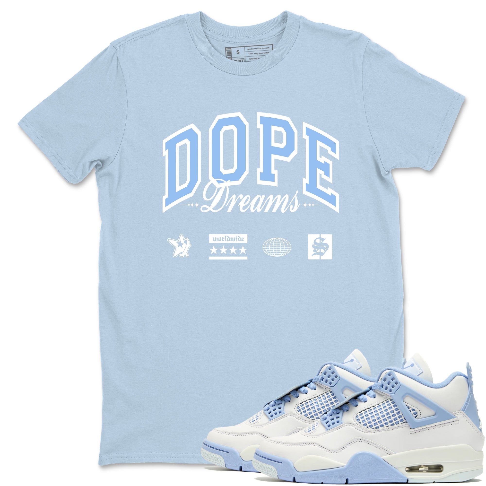 Dope Dreams snkmatch Tees - Air Jordan 4 Forget Me Not