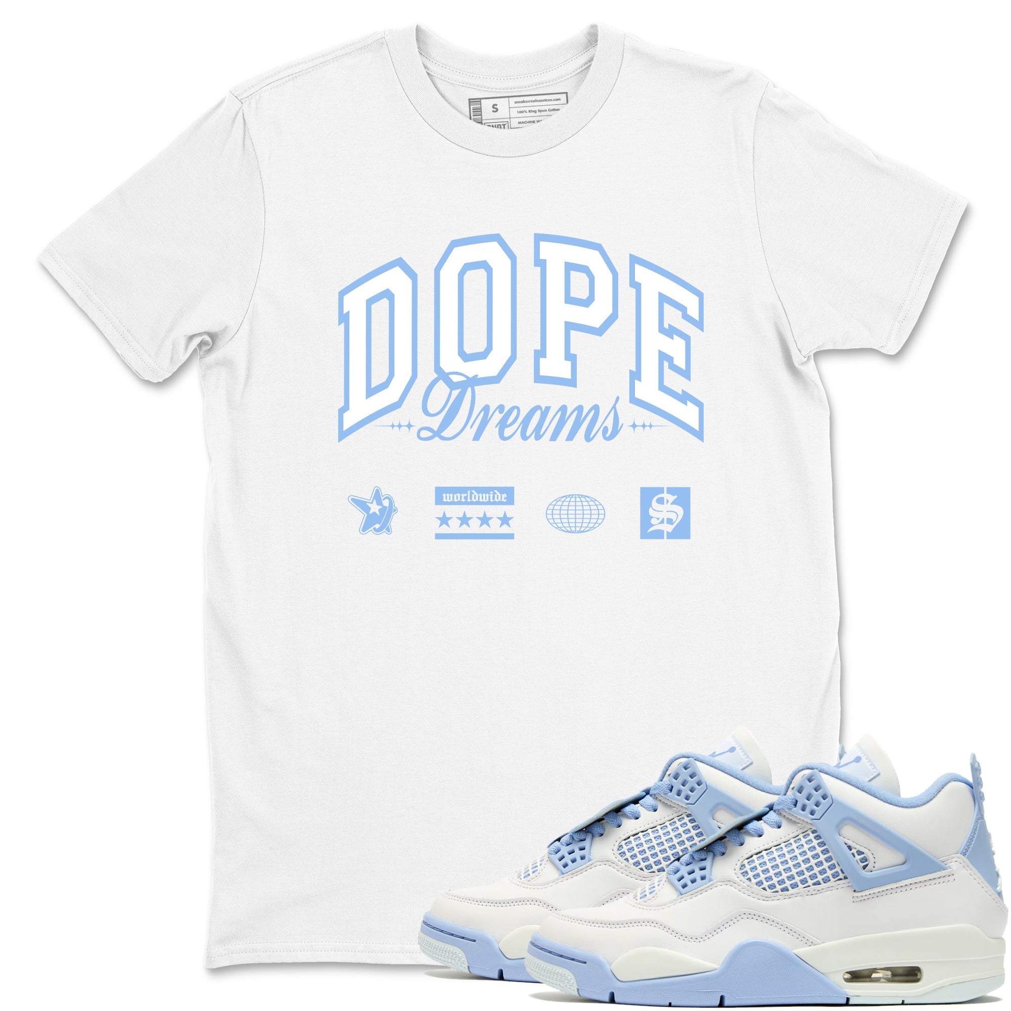 Dope Dreams snkmatch Tees - Air Jordan 4 Forget Me Not
