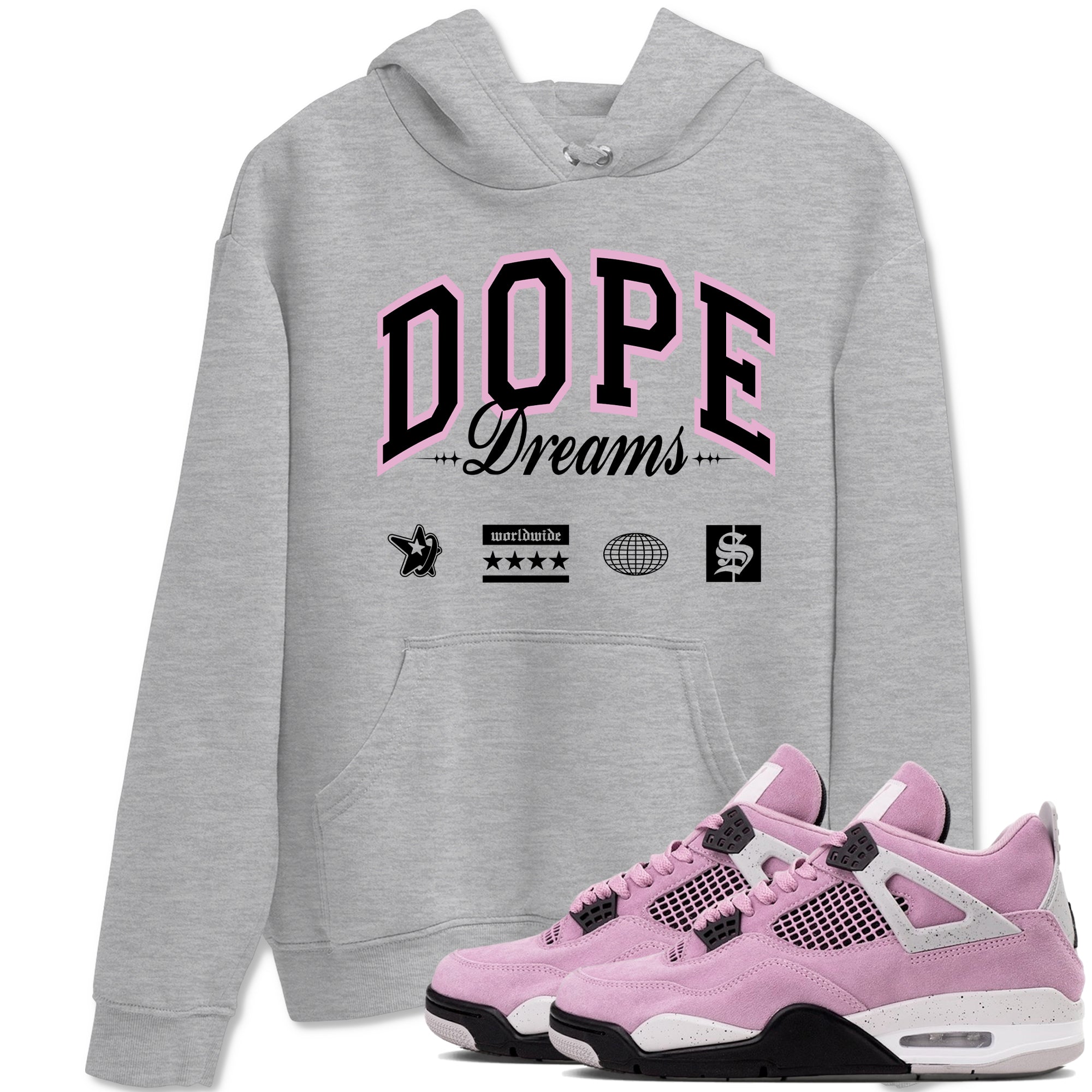 Dope Dreams snkmatch Tees - Air Jordan 4 Orchid