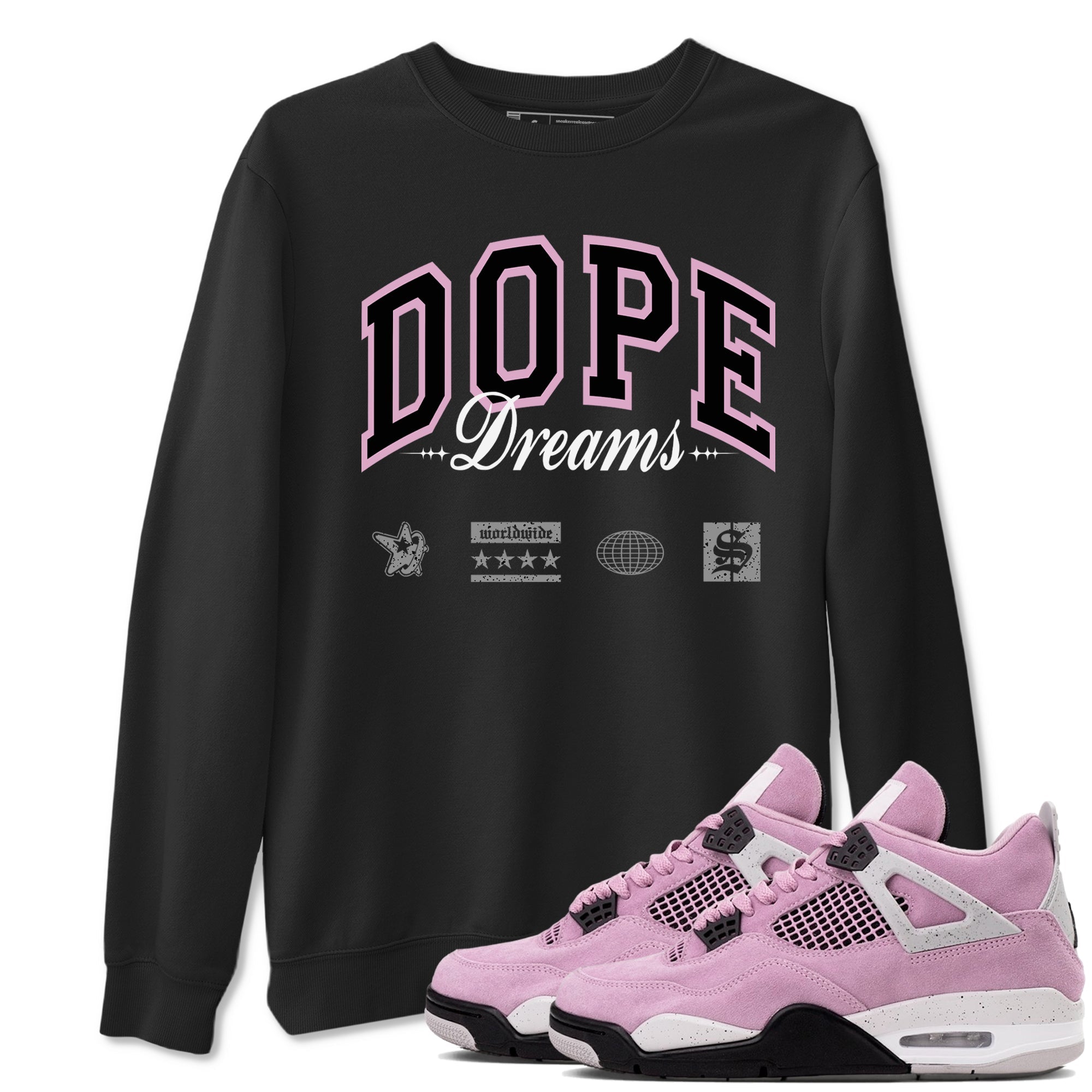 Dope Dreams snkmatch Tees - Air Jordan 4 Orchid