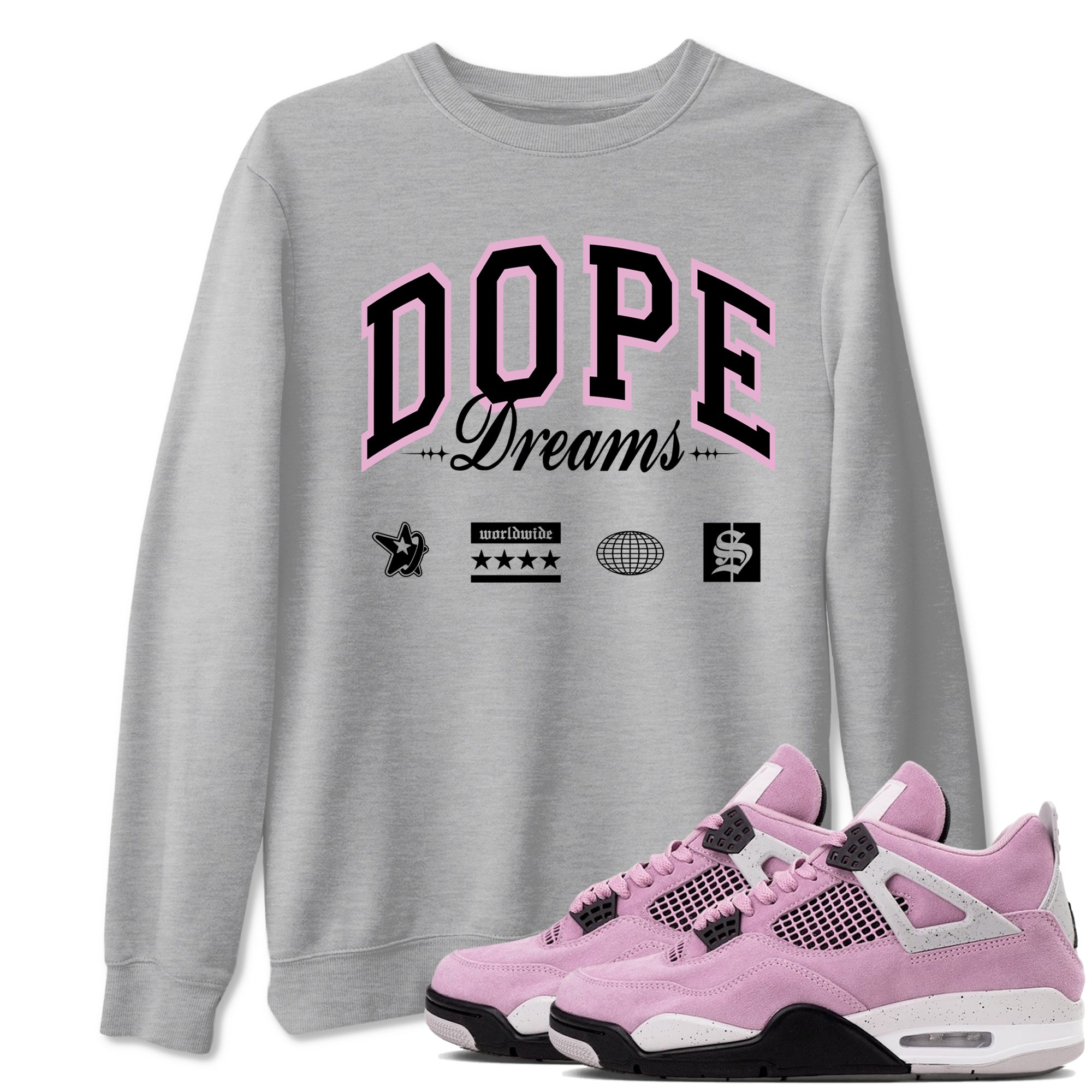 Dope Dreams snkmatch Tees - Air Jordan 4 Orchid