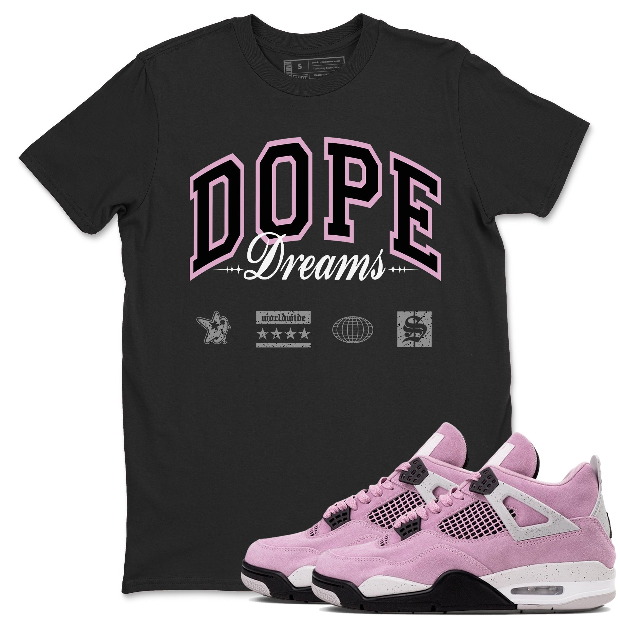 Dope Dreams snkmatch Tees - Air Jordan 4 Orchid