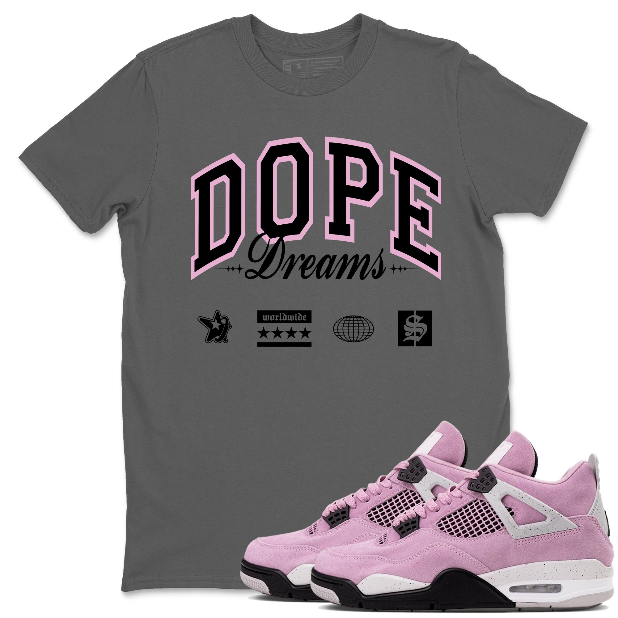 Dope Dreams snkmatch Tees - Air Jordan 4 Orchid