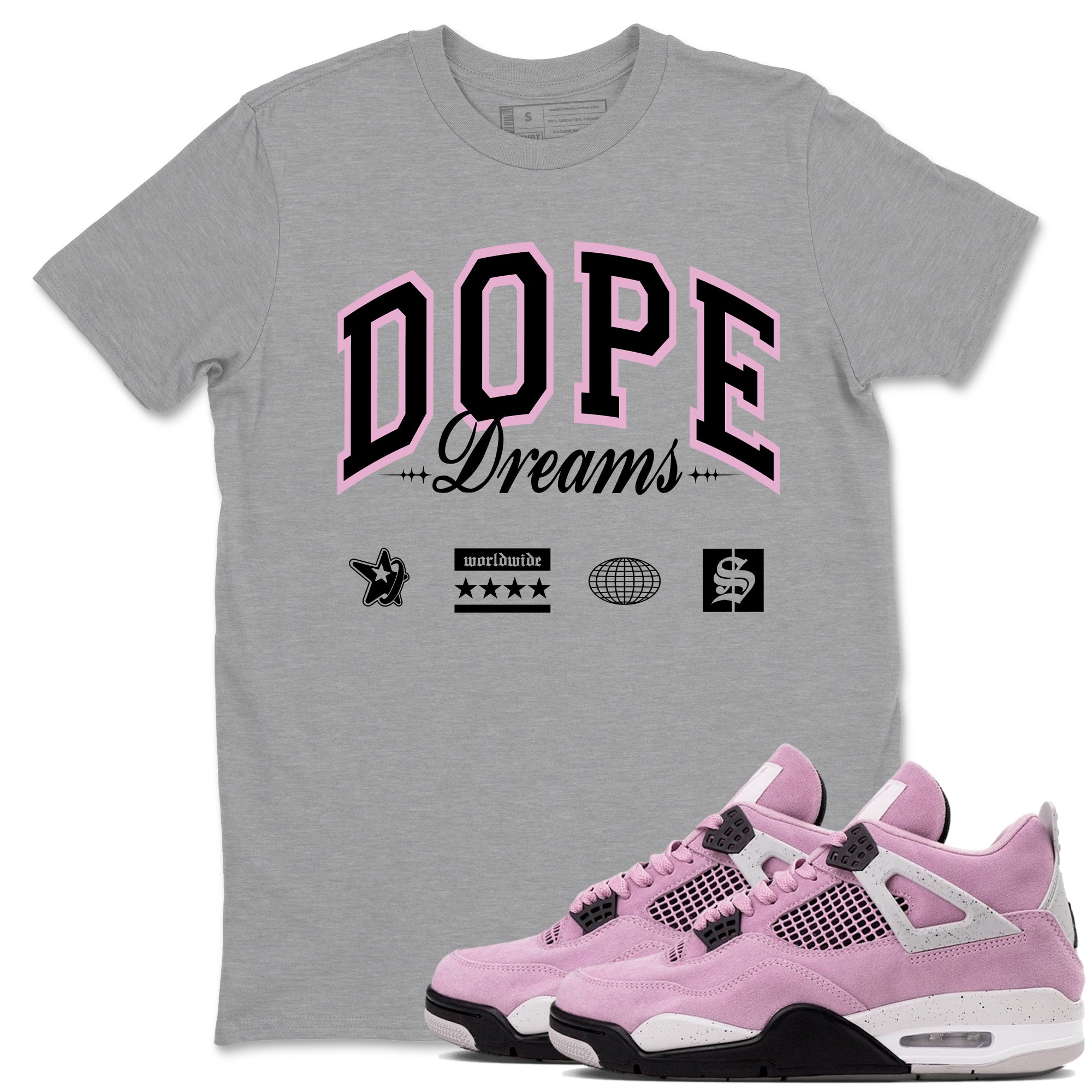 Dope Dreams snkmatch Tees - Air Jordan 4 Orchid