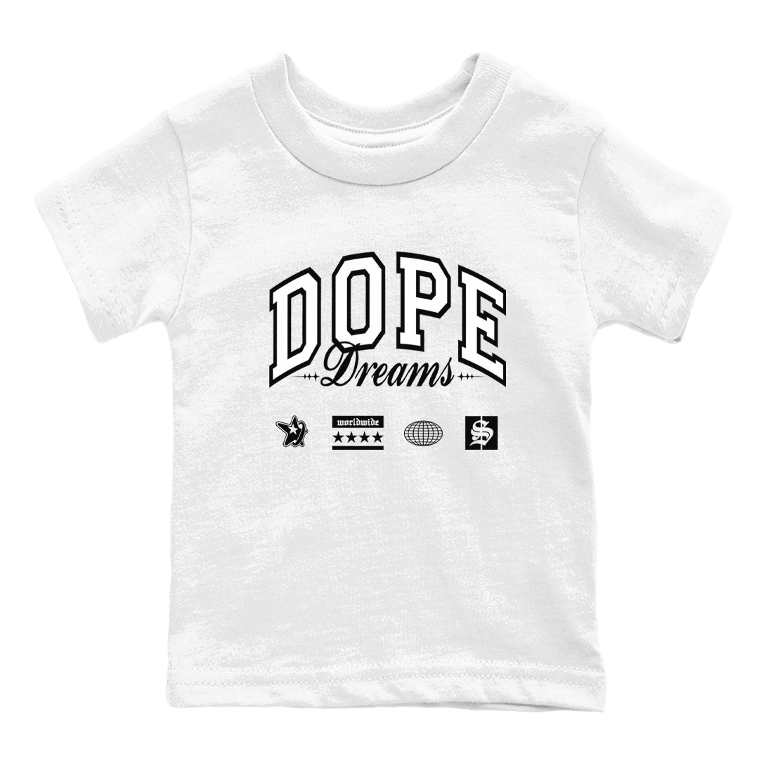 Dope Dreams snkmatch Tees Kids - Air Jordan 4 White Thunder