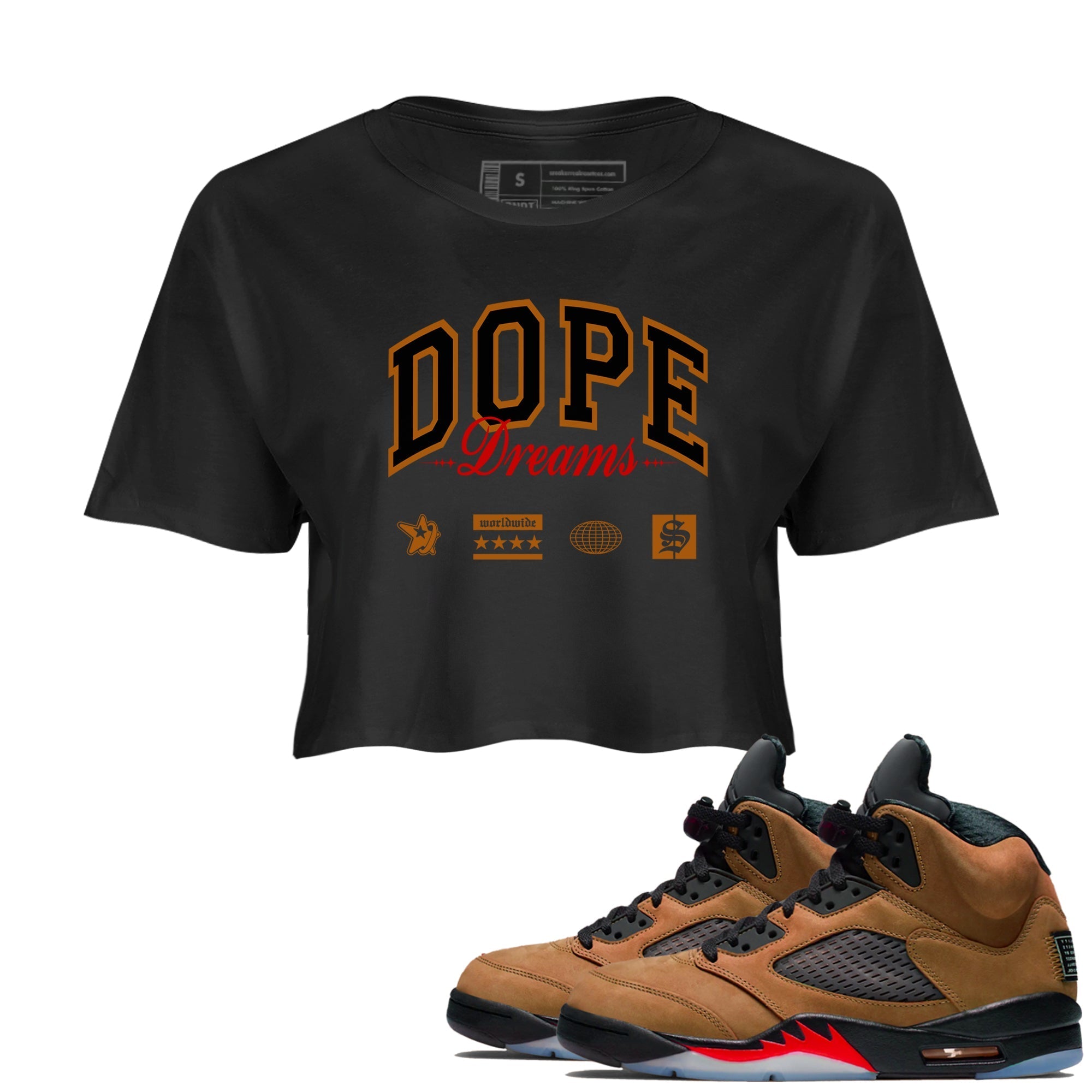 Dope Dreams snkmatch Women's Top - Air Jordan 5 Archaeo Brown