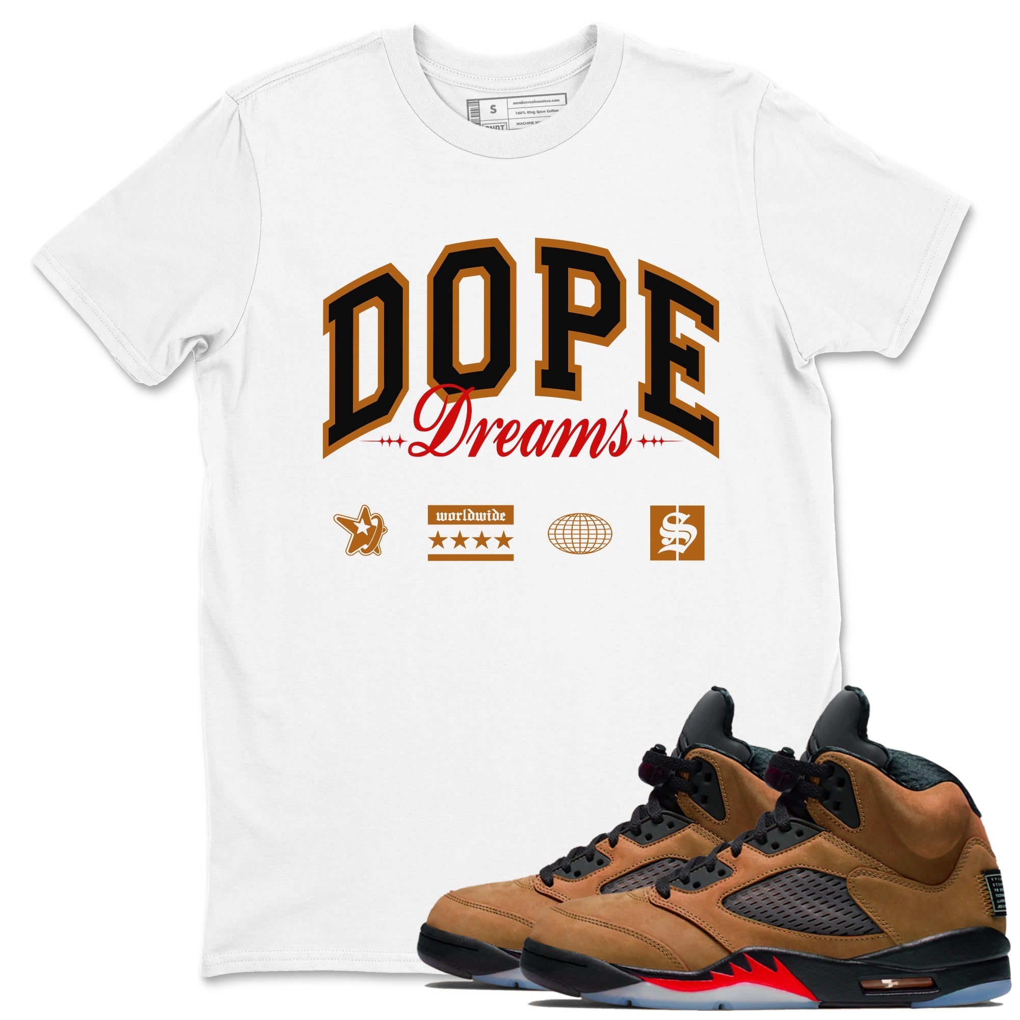 Dope Dreams snkmatch Tees - Air Jordan 5 Archaeo Brown
