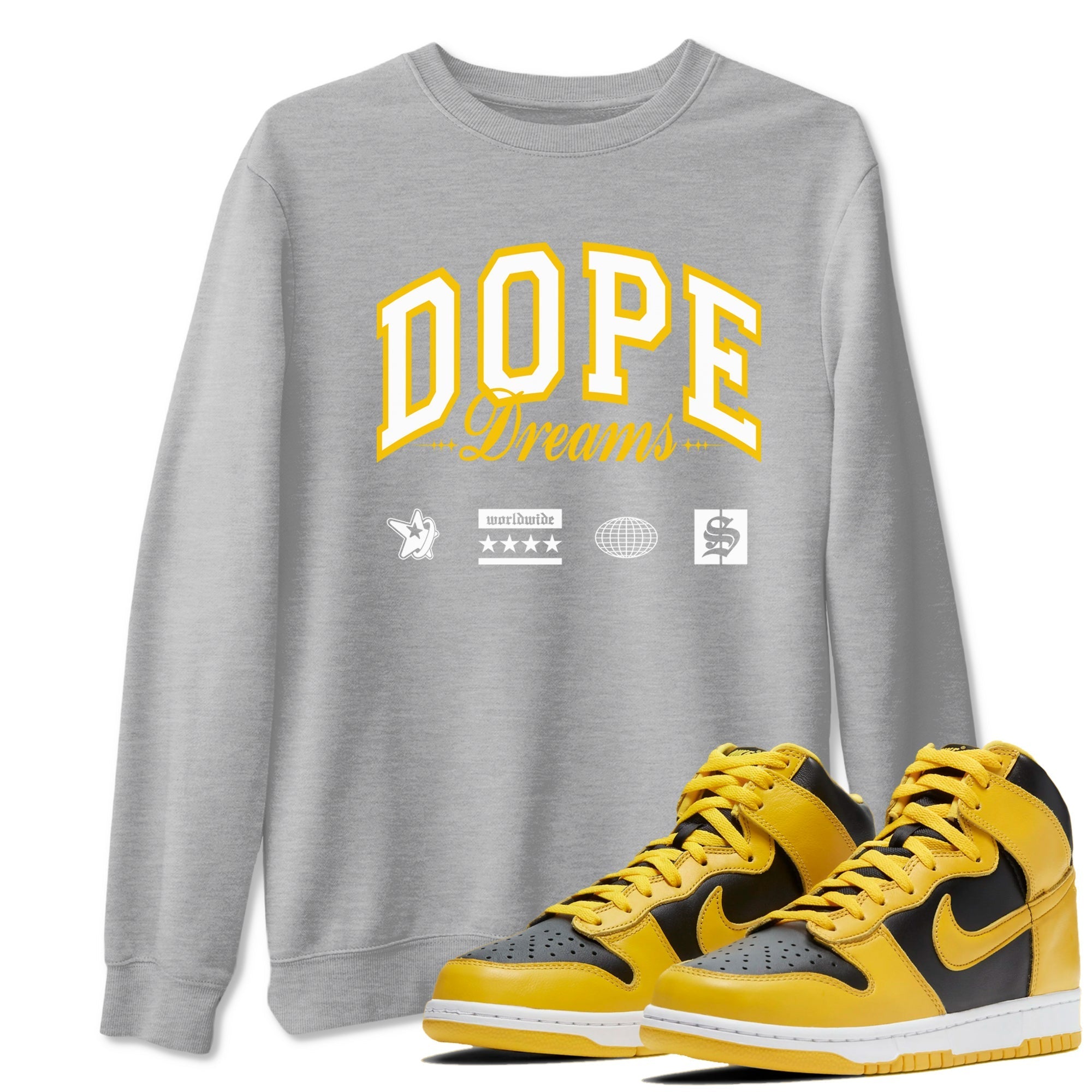 Dope Dreams snkmatch Tees - Dunk High Pollen