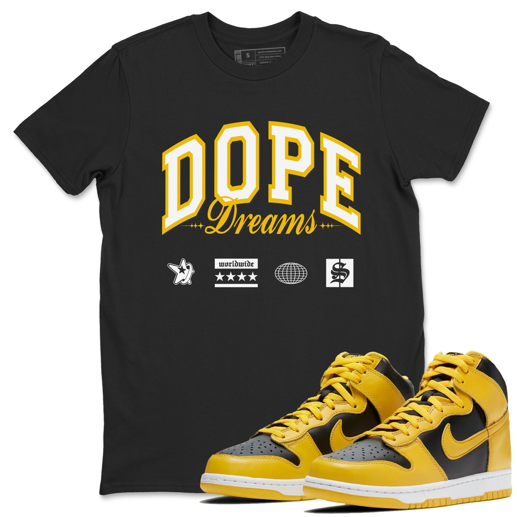 Dope Dreams snkmatch Tees - Dunk High Pollen