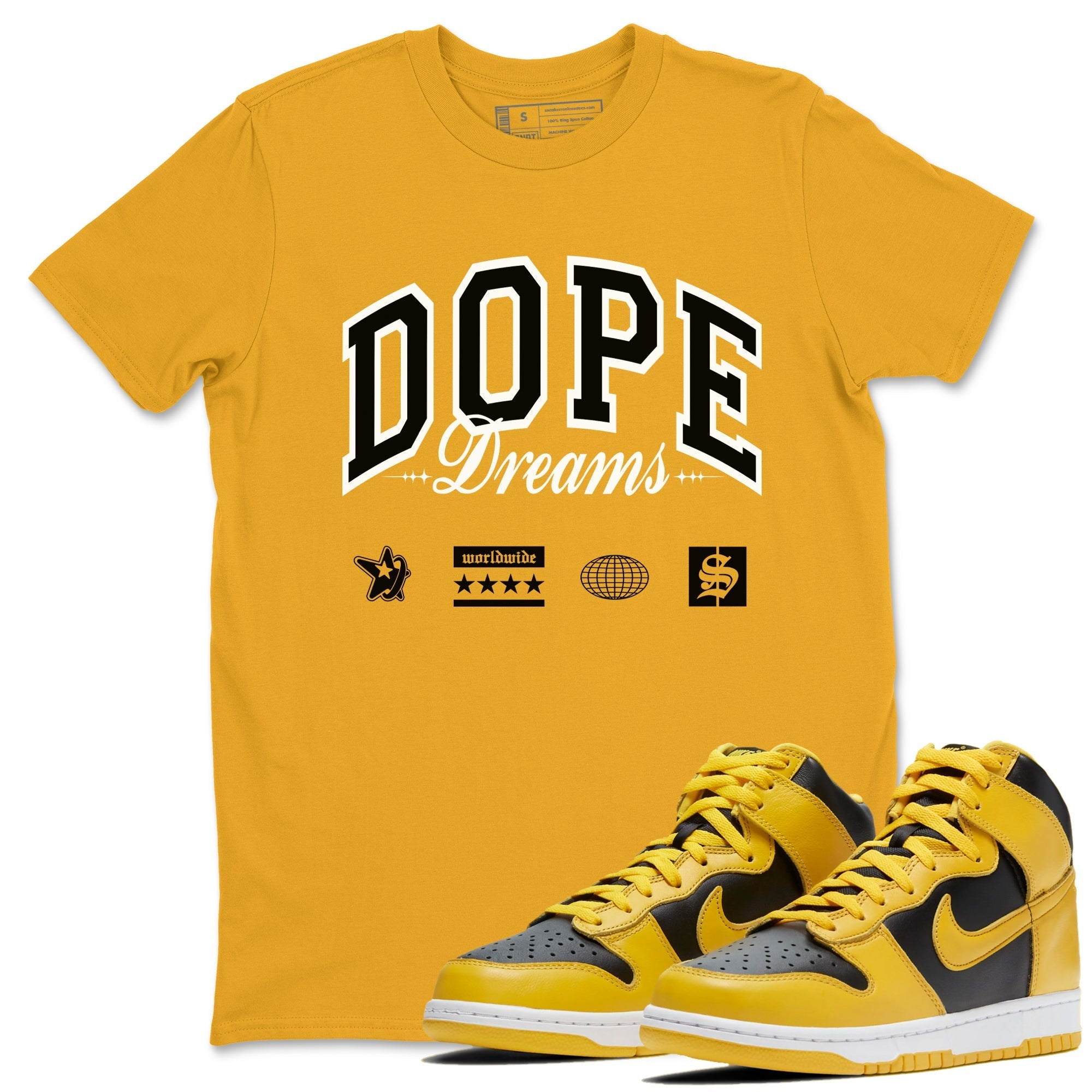 Dope Dreams snkmatch Tees - Dunk High Pollen