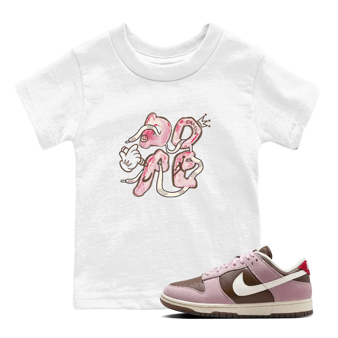 Dope snkmatch Tees Kids - Dunk Cacao Wow And Pink Foam