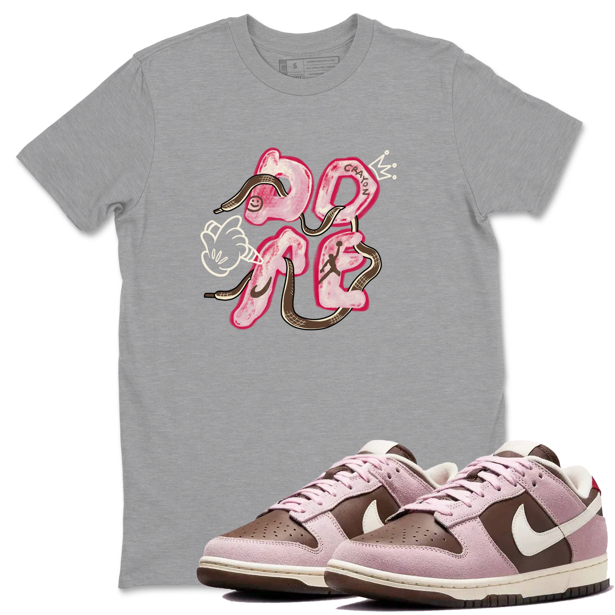 Dope snkmatch Tees - Dunk Cacao Wow And Pink Foam