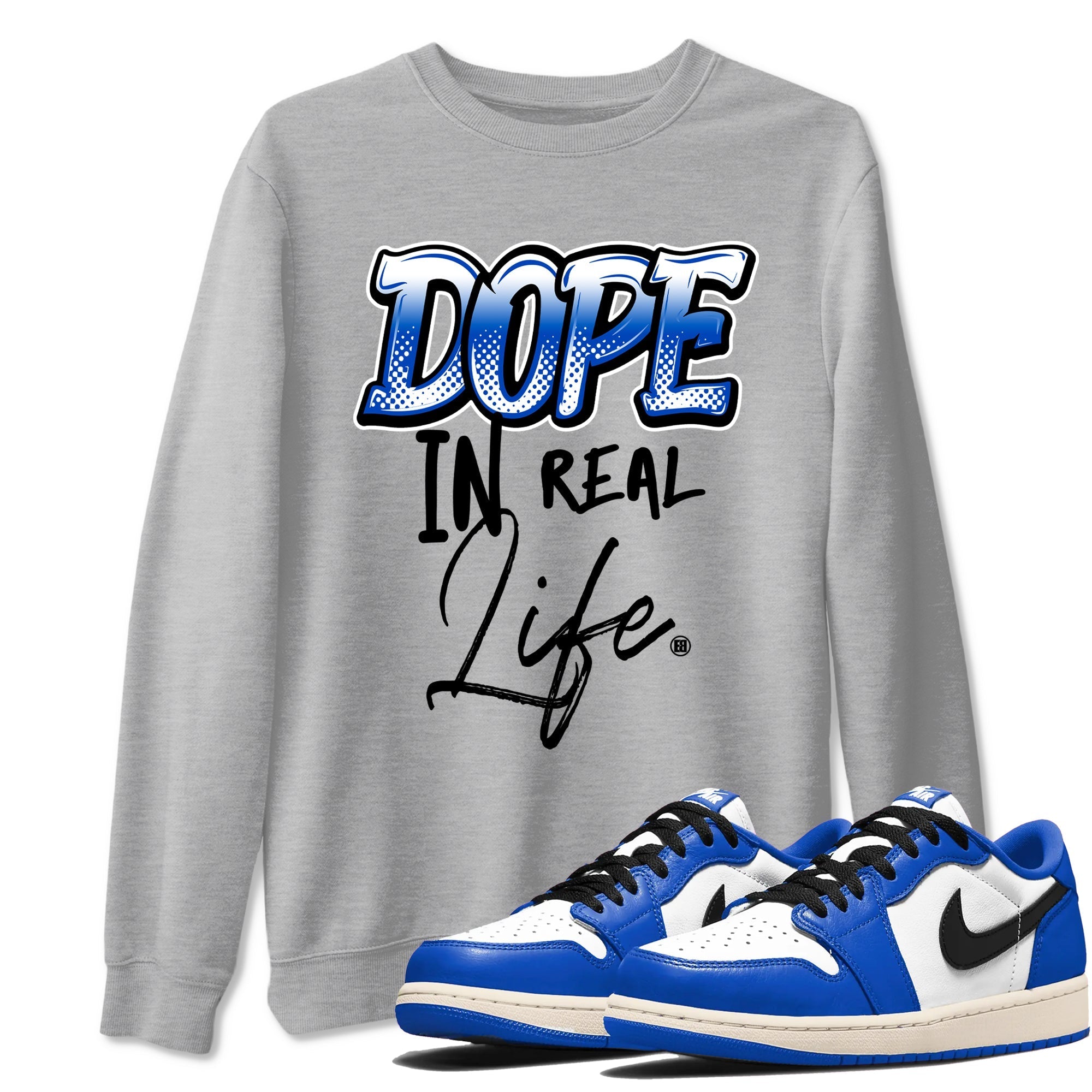 Dope In Real Life snkmatch Tees - Air Jordan 1 Game Royal