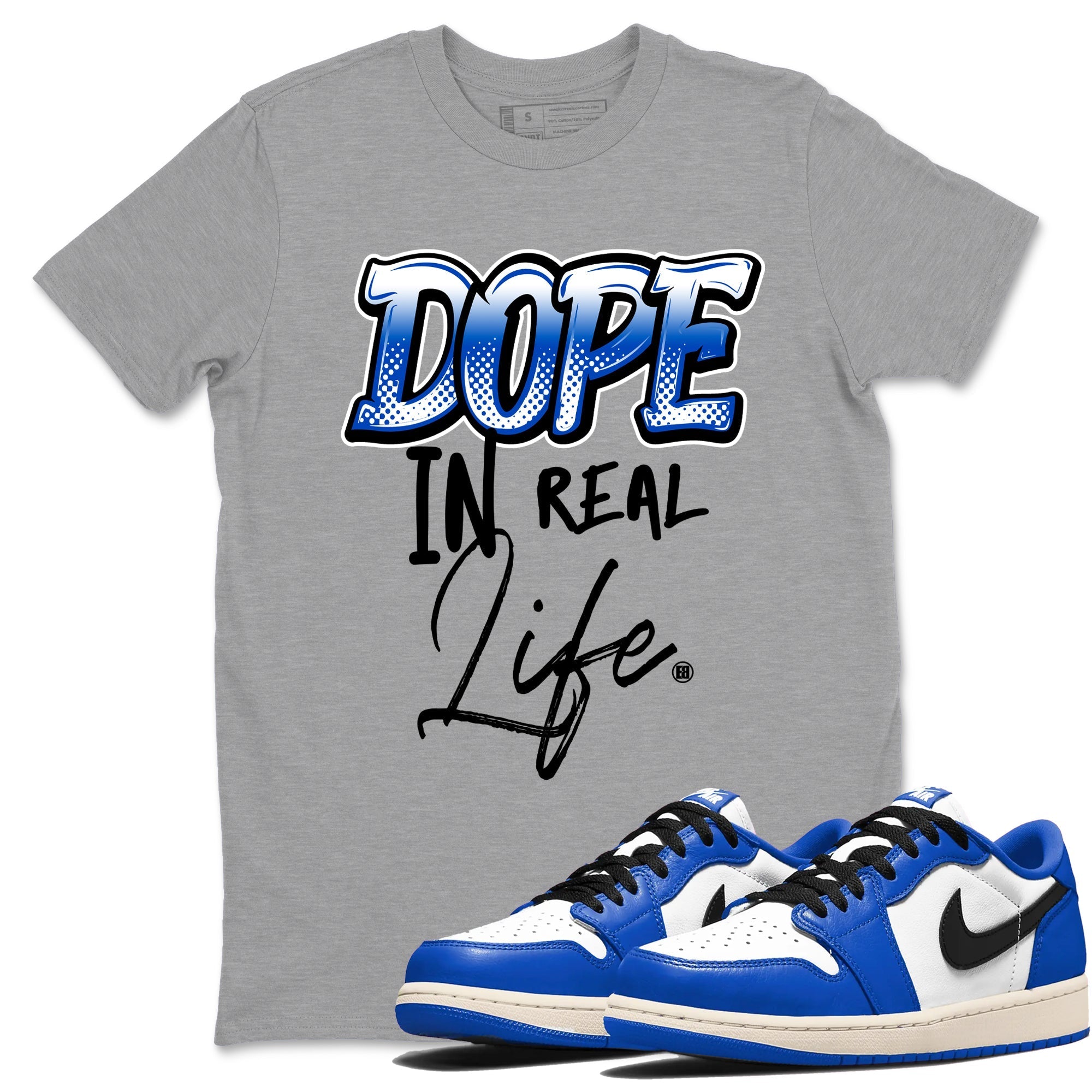 Dope In Real Life snkmatch Tees - Air Jordan 1 Game Royal