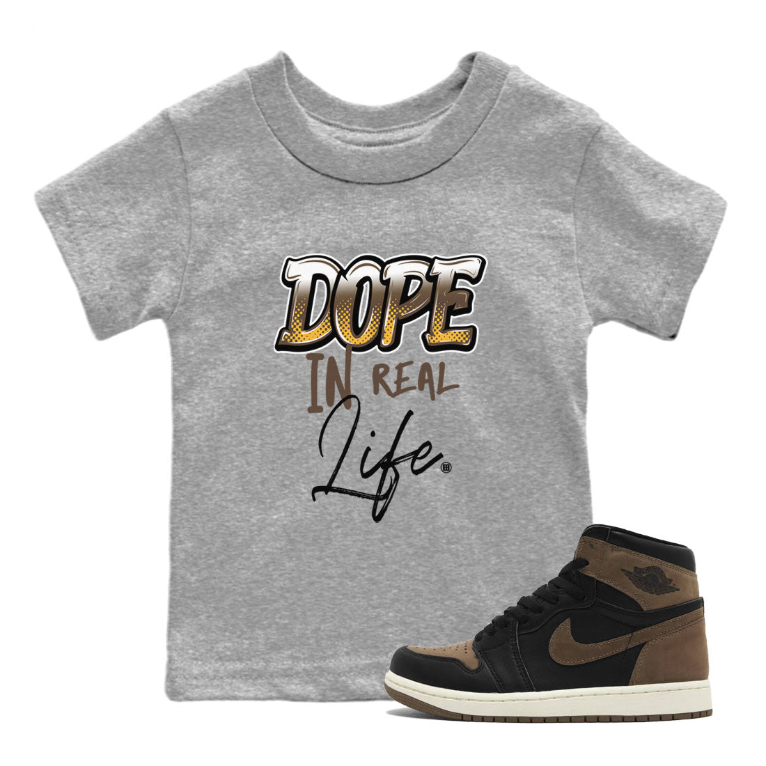 Dope In Real Life snkmatch Tee Kids - Air Jordan 1 Palomino