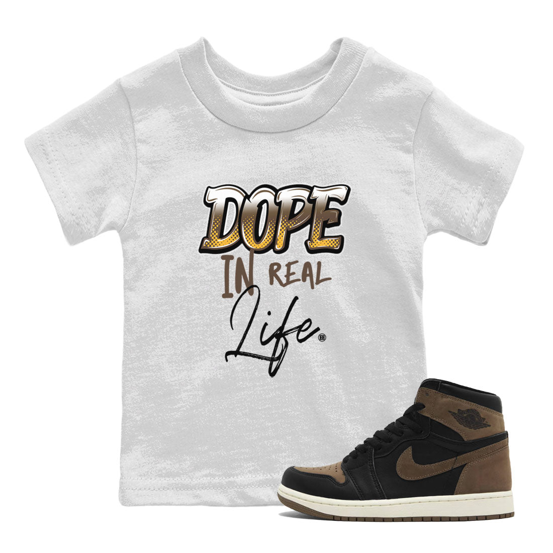 Dope In Real Life snkmatch Tee Kids - Air Jordan 1 Palomino