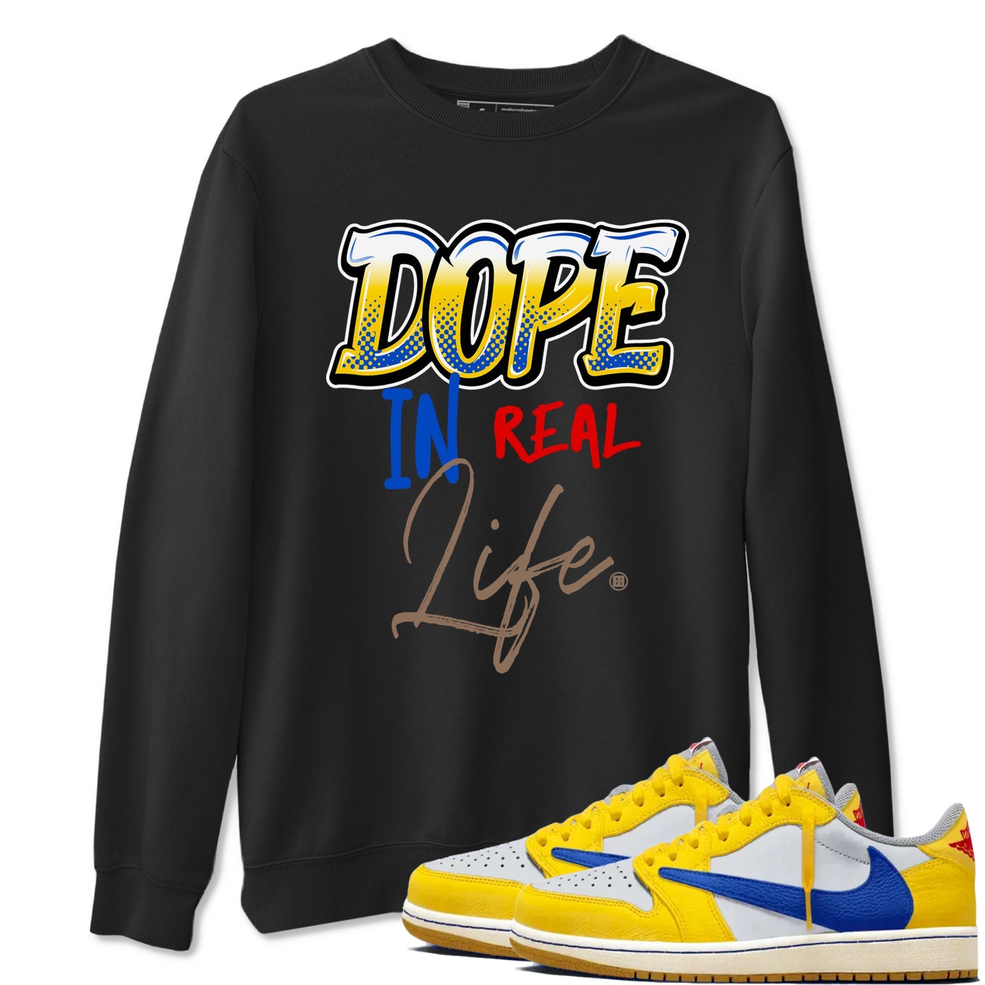 Dope In Real Life snkmatch Tees - Air Jordan 1 Travis Scott Canary