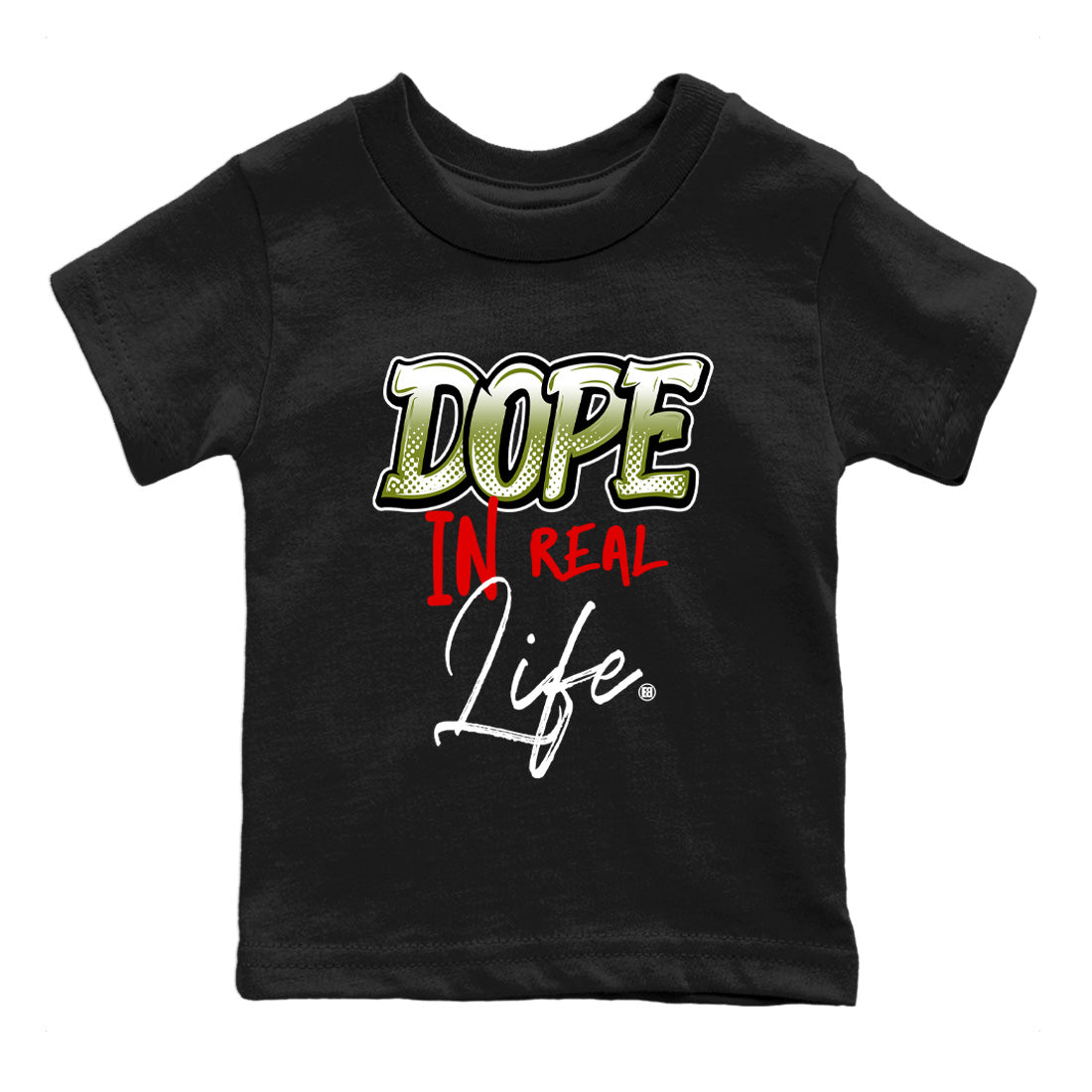 Dope In Real Life Kids Tops - Air Jordan 1 Travis Scott Olive