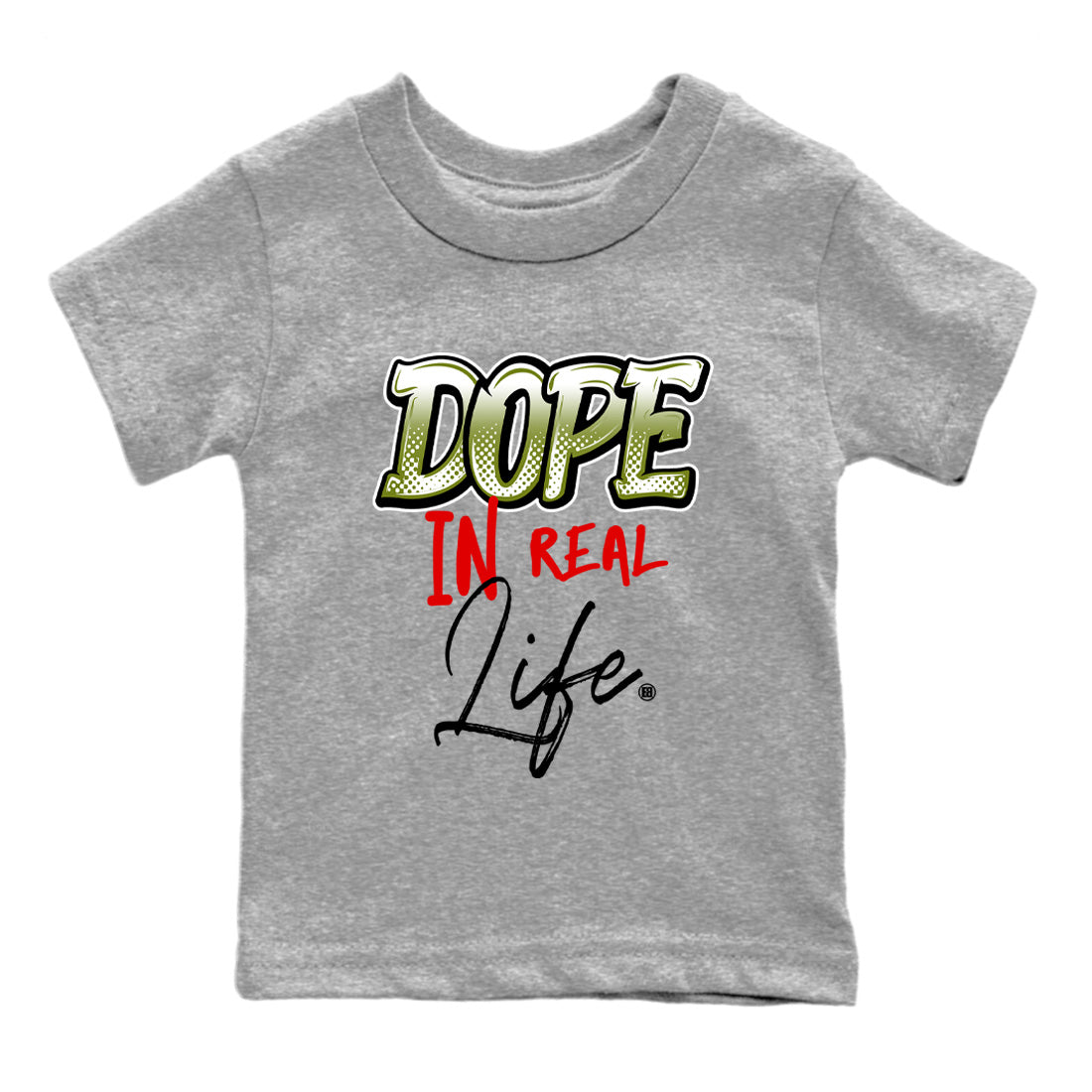 Dope In Real Life Kids Tops - Air Jordan 1 Travis Scott Olive