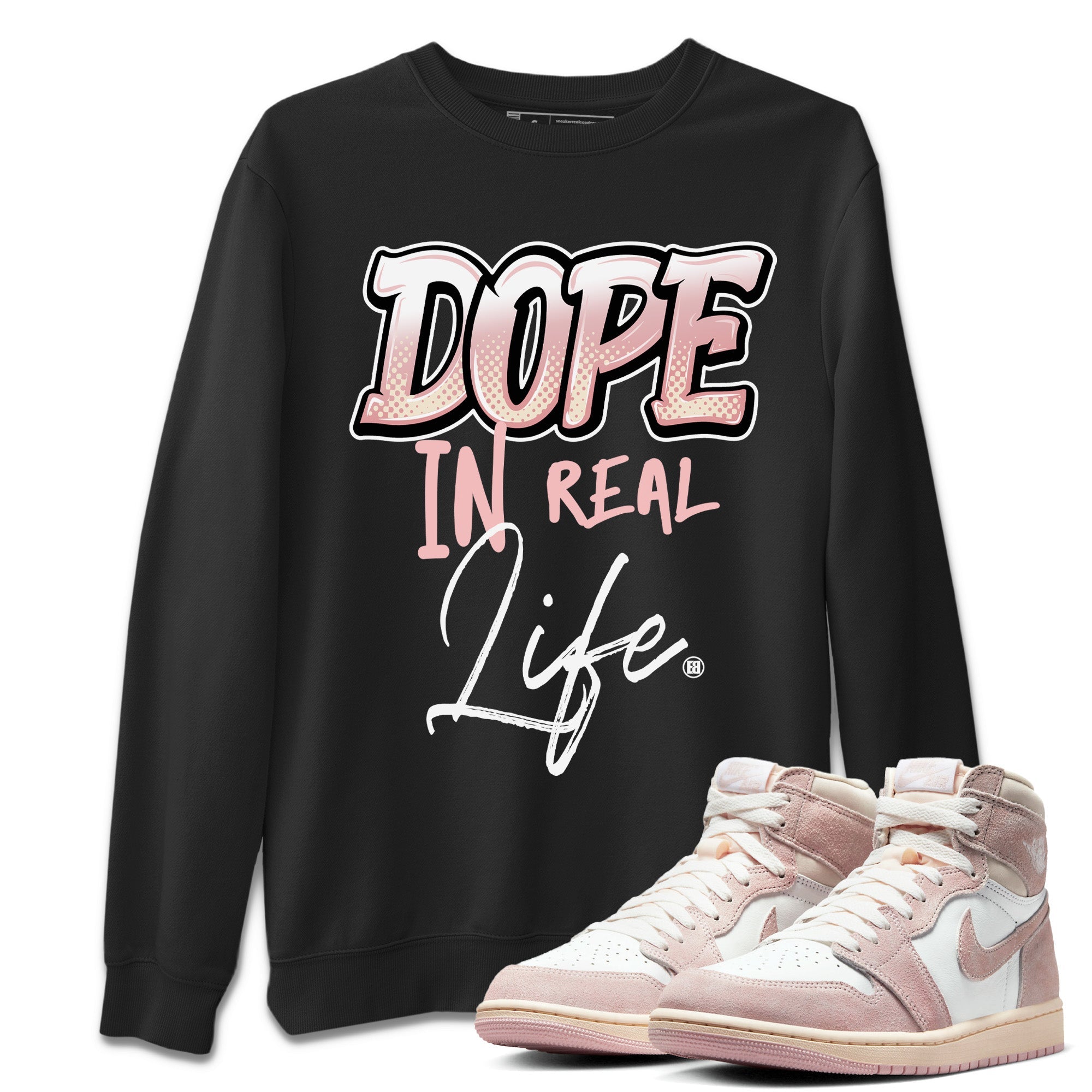 Dope In Real Life Unisex Tops - Air Jordan 1 Washed Pink