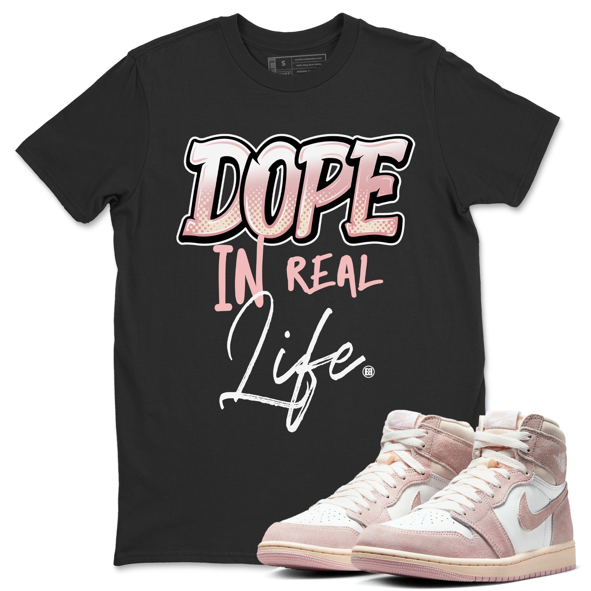 Dope In Real Life Unisex Tops - Air Jordan 1 Washed Pink