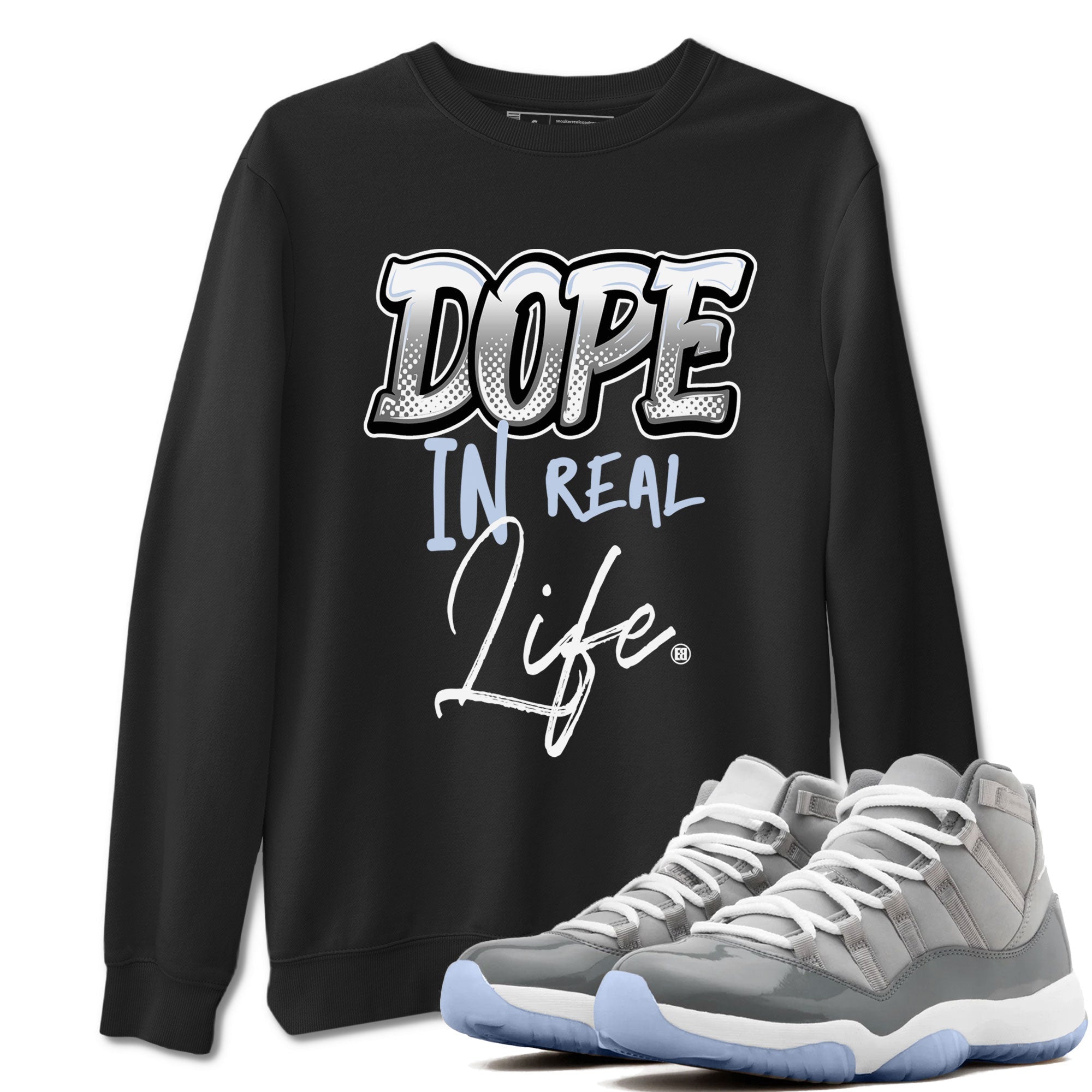 Dope In Real Life snkmatch Tees - Air Jordan 11 Cool Grey