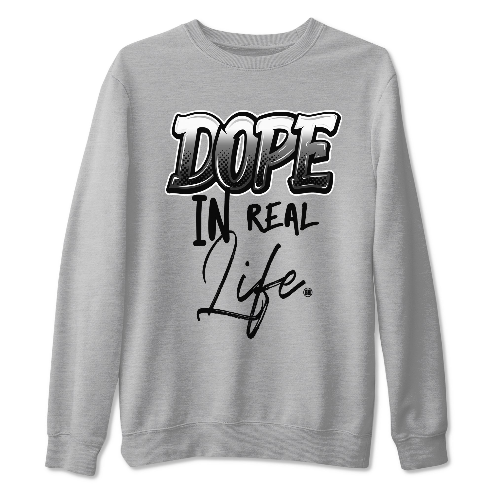 Dope In Real Life snkmatch Tees - Air Jordan 12 Black Wolf Grey