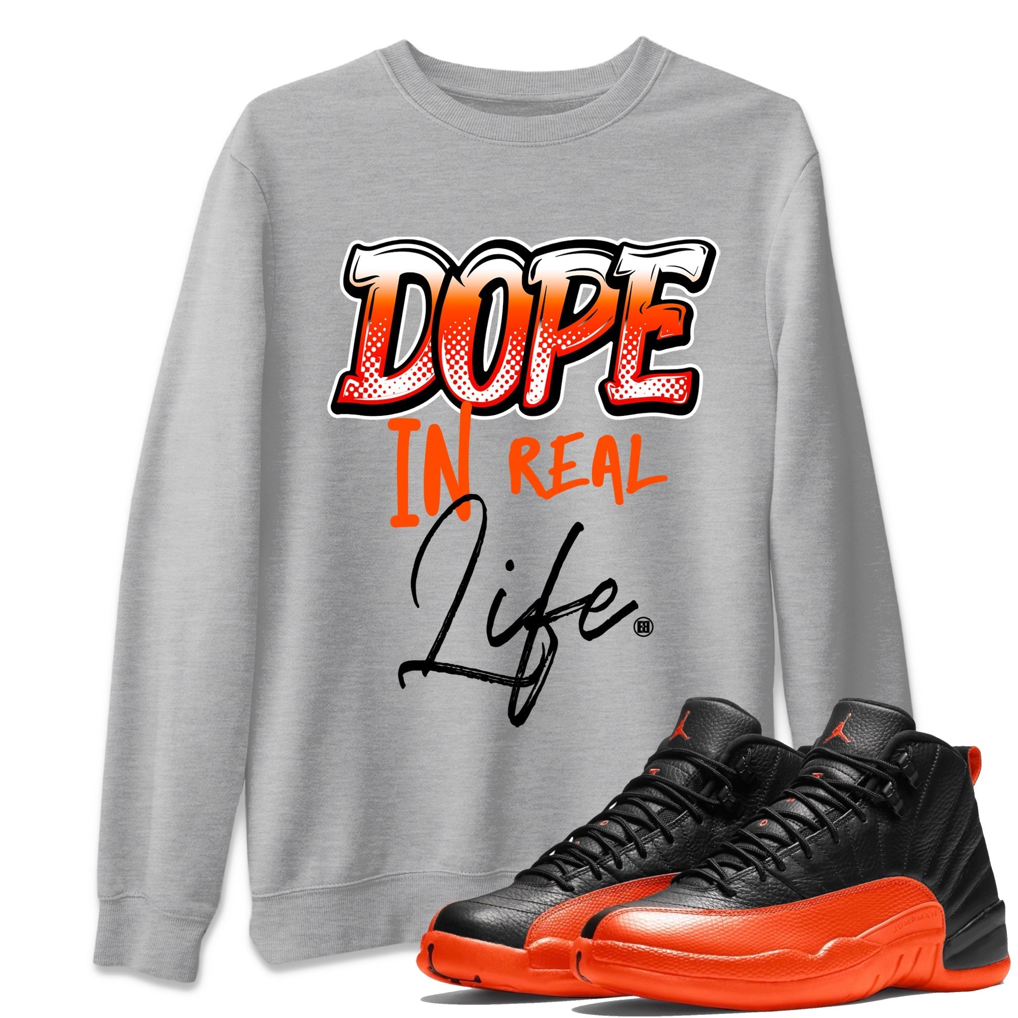 Dope In Real Life Unisex Tops - Air Jordan 12 Brilliant Orange