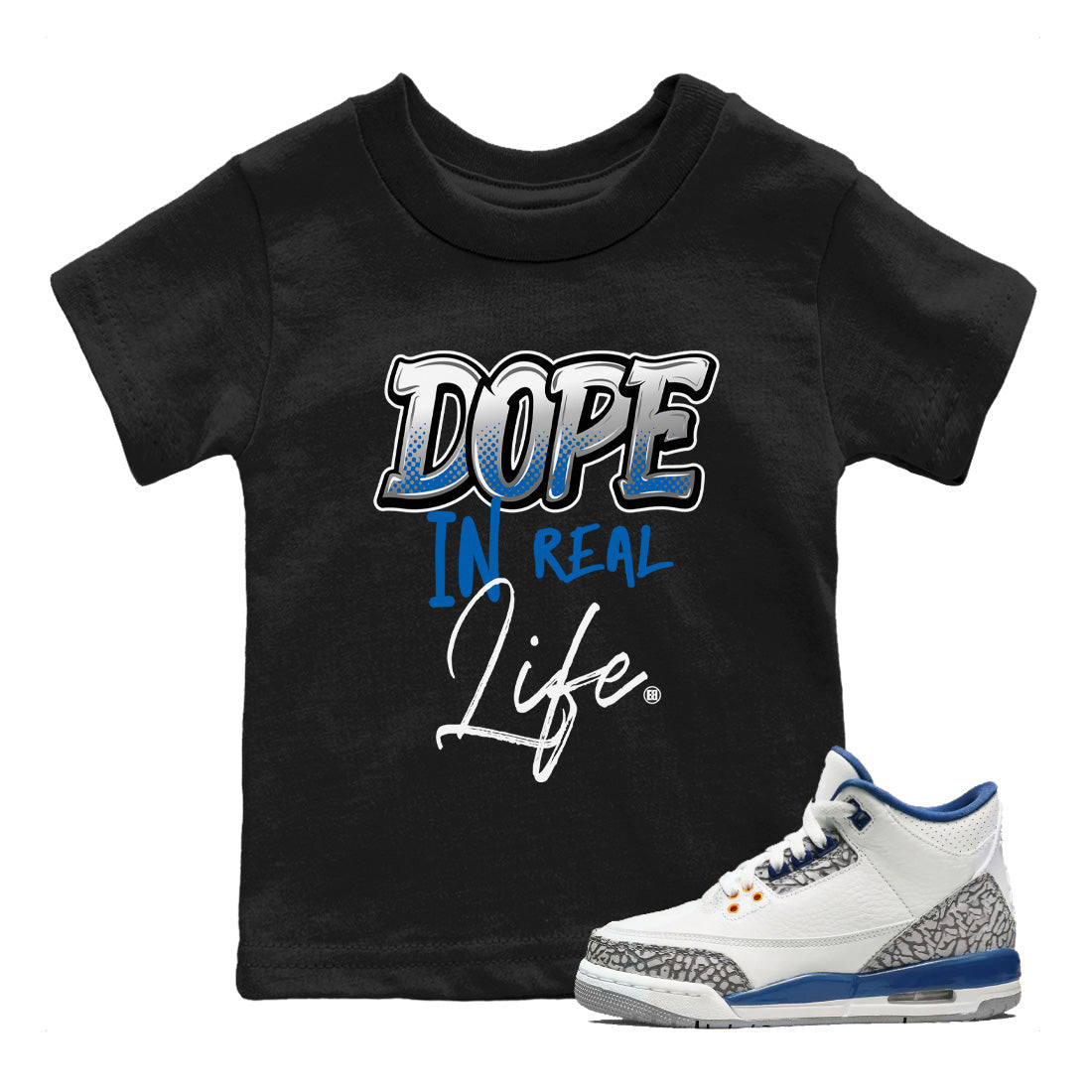 Dope In Real Life Kids Tops - Air Jordan 3 Wizards