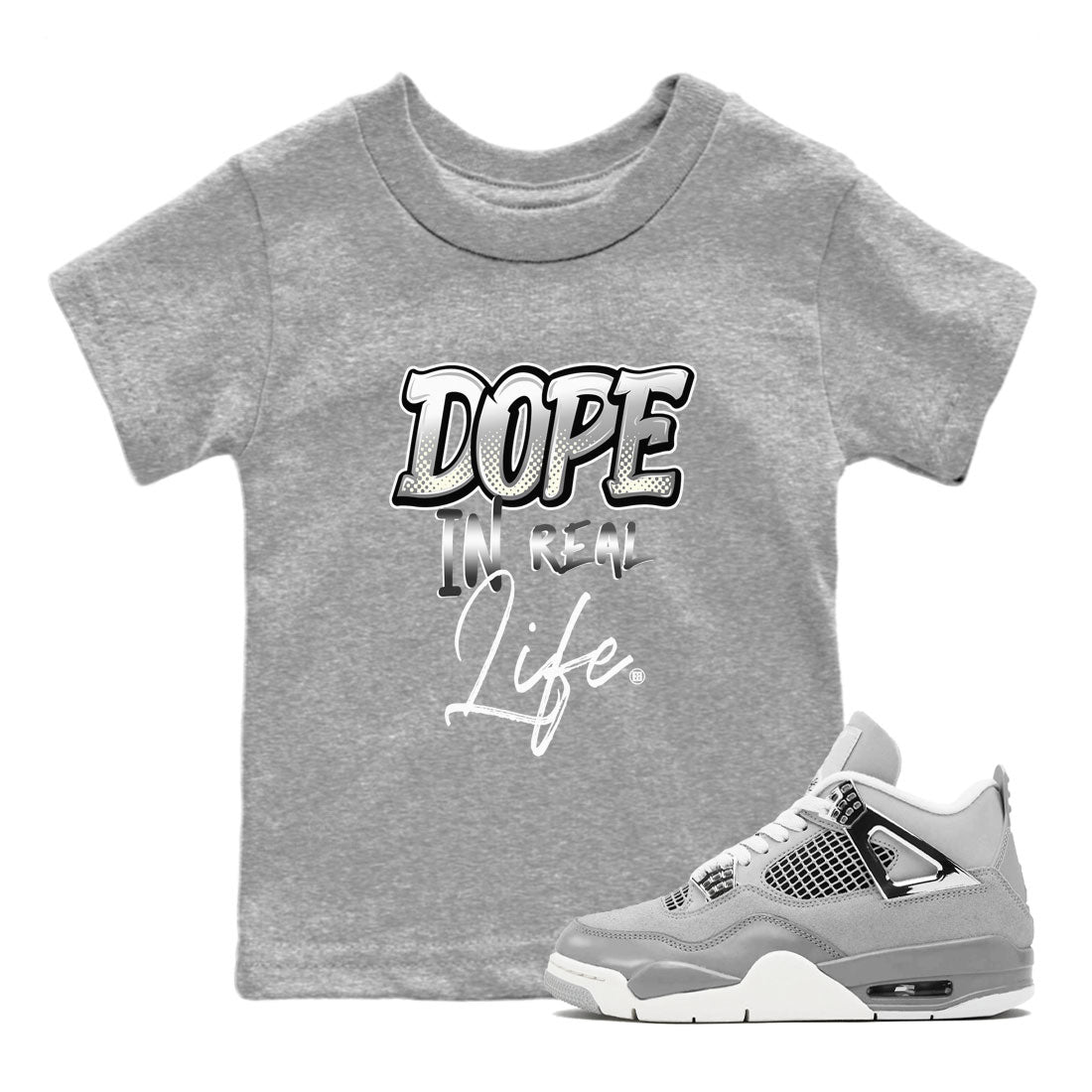 Dope In Real Life snkmatch Tee Kids - Air Jordan 4 Frozen Moments