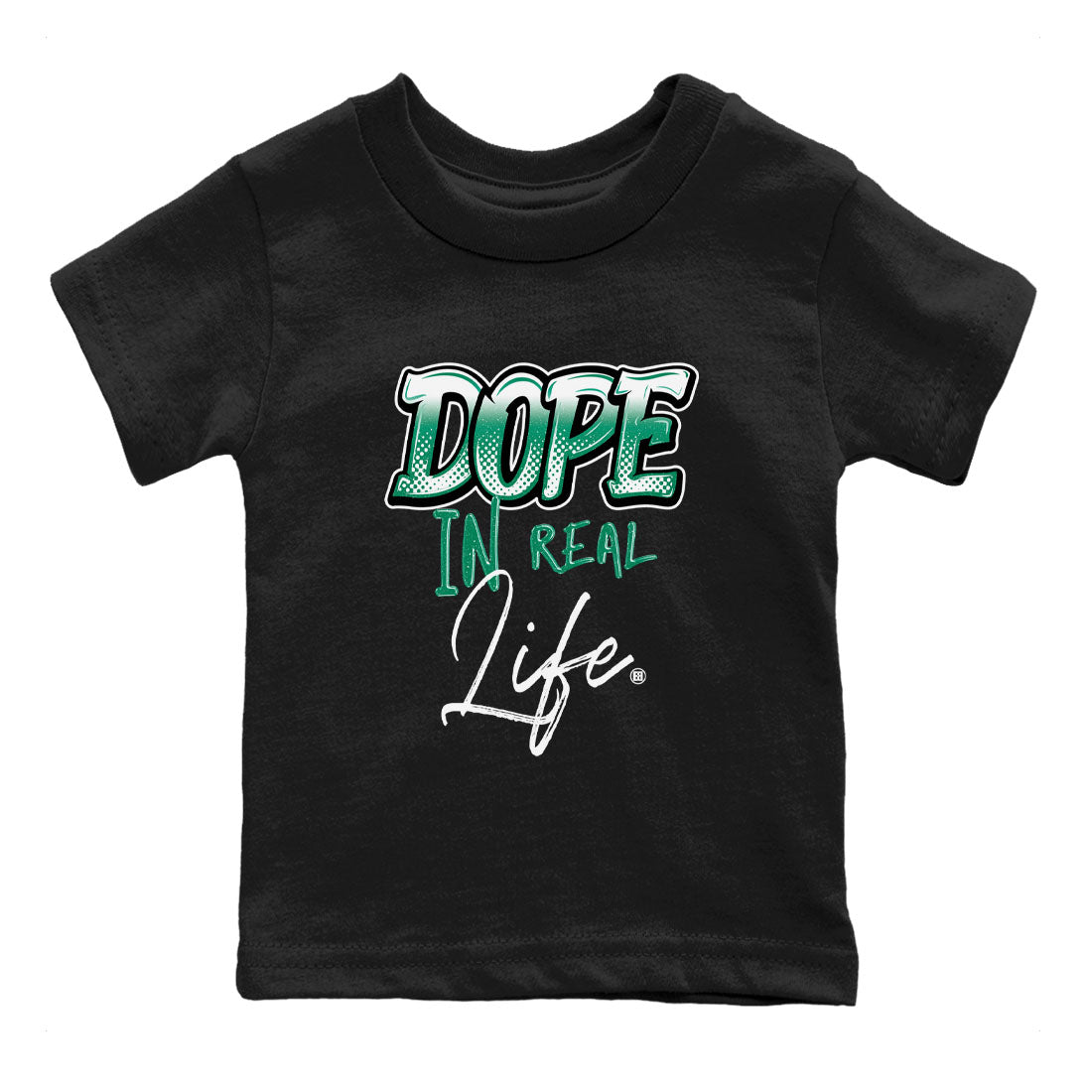 Dope In Real Life snkmatch Tees Kids - Air Jordan 4 Oxidized Green
