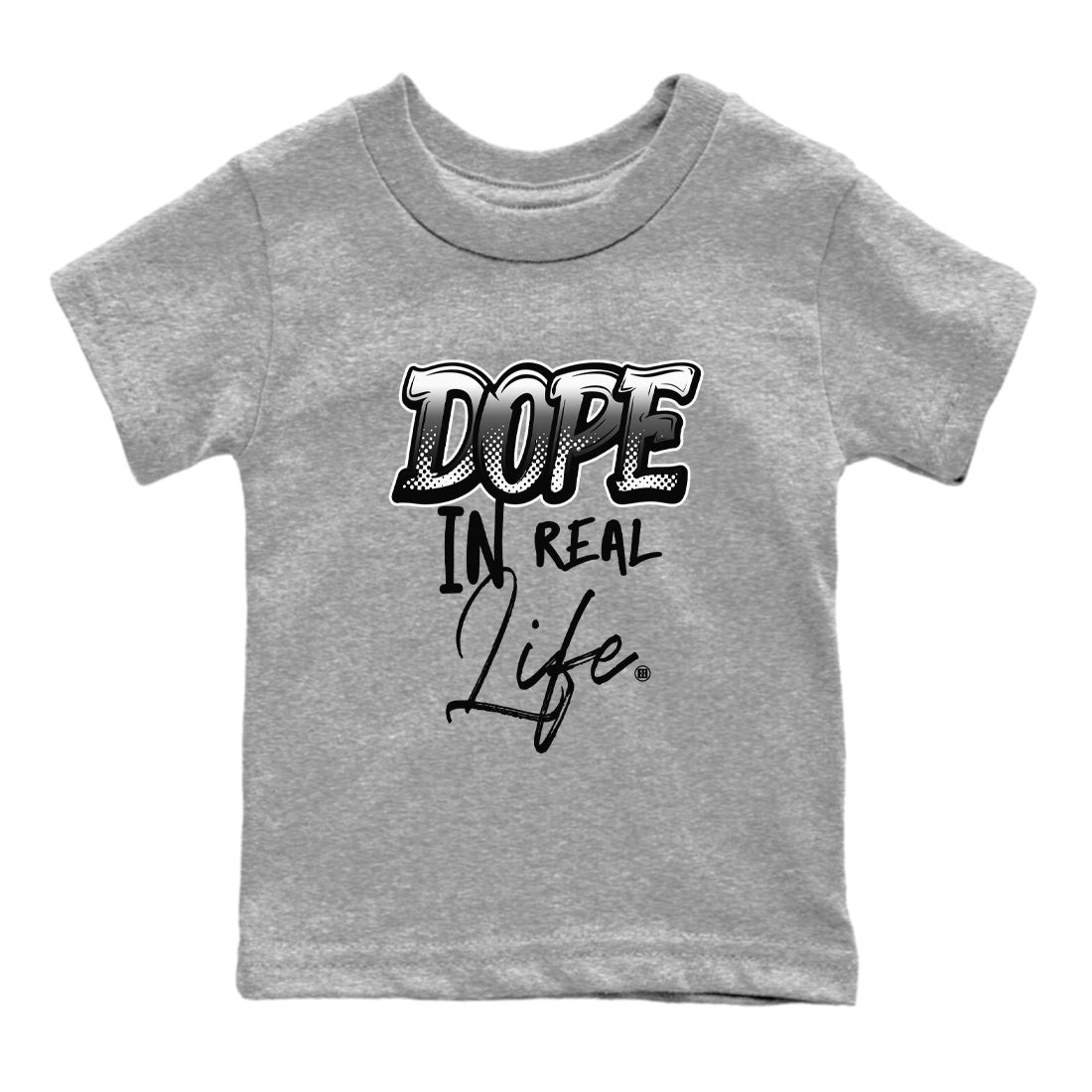Dope In Real Life snkmatch Tees Kids - Air Jordan 4 White Thunder