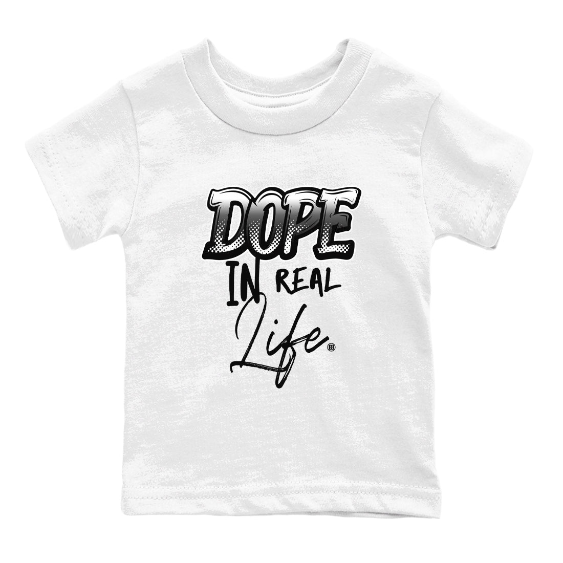 Dope In Real Life snkmatch Tees Kids - Air Jordan 4 White Thunder