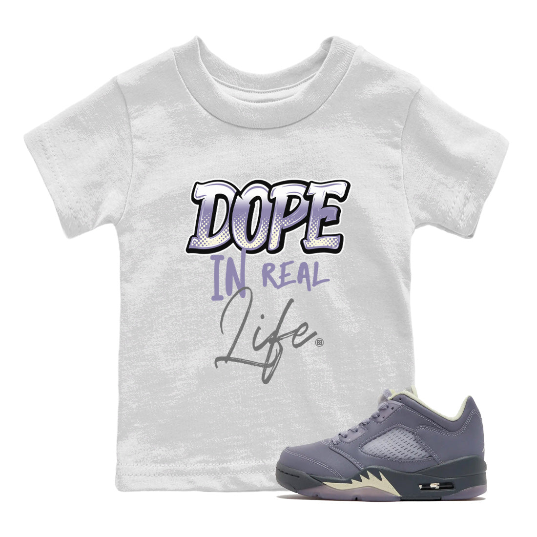 Dope In Real Life Kids Tops - Air Jordan 5 Indigo Haze