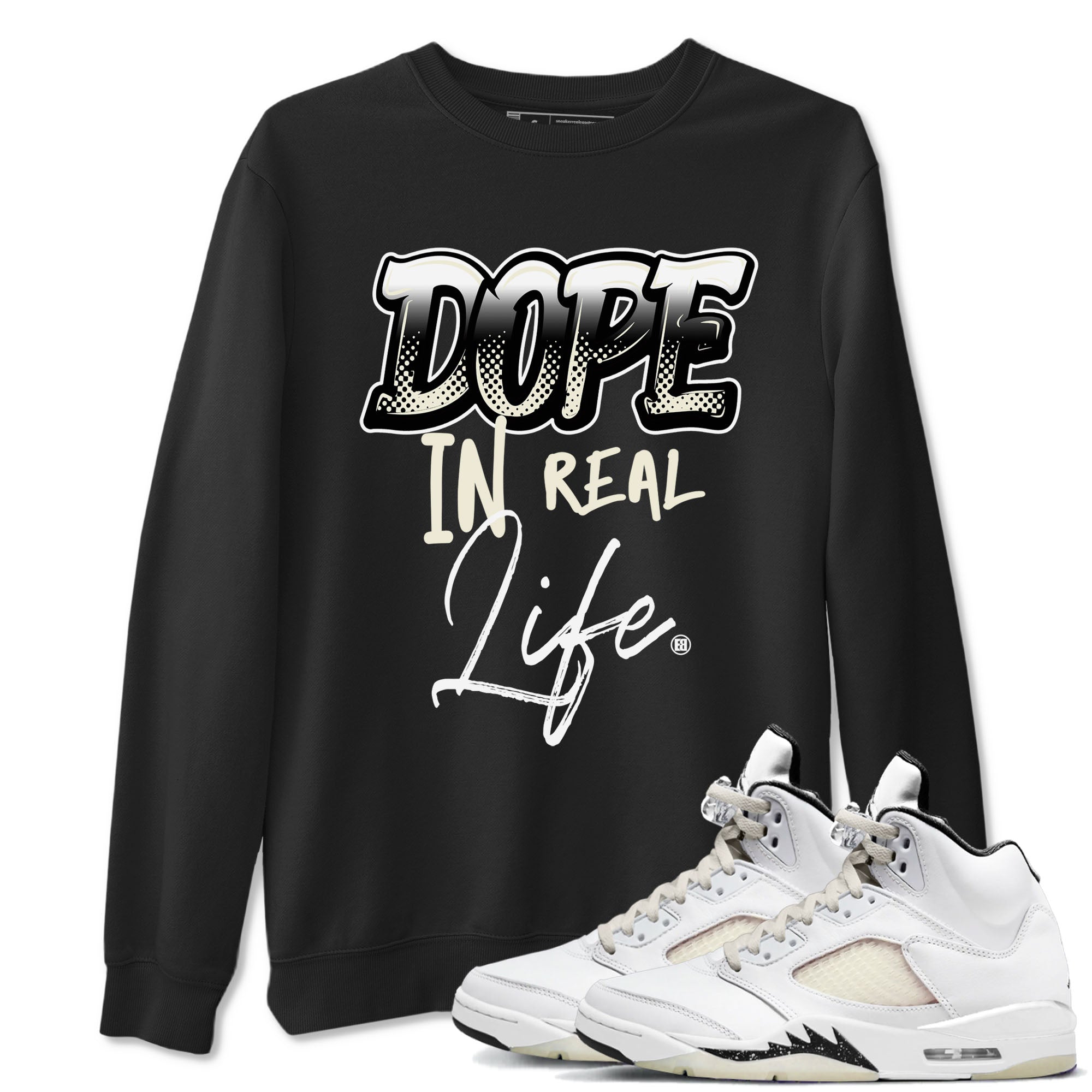 Dope In Real Life snkmatch Tees - Air Jordan 5 Sail