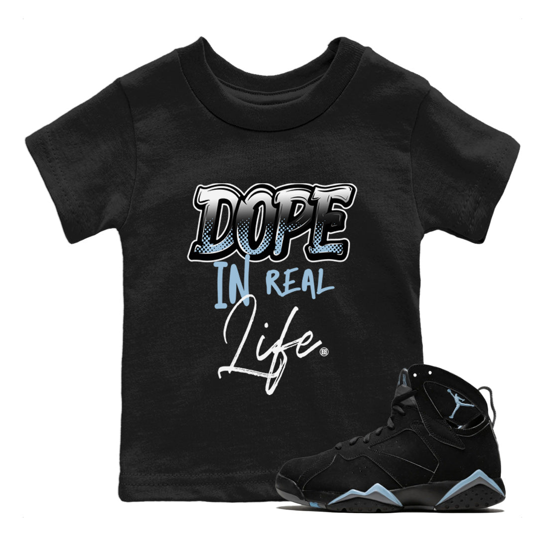 Dope In Real Life Kids Tops - Air Jordan 7 Chambray