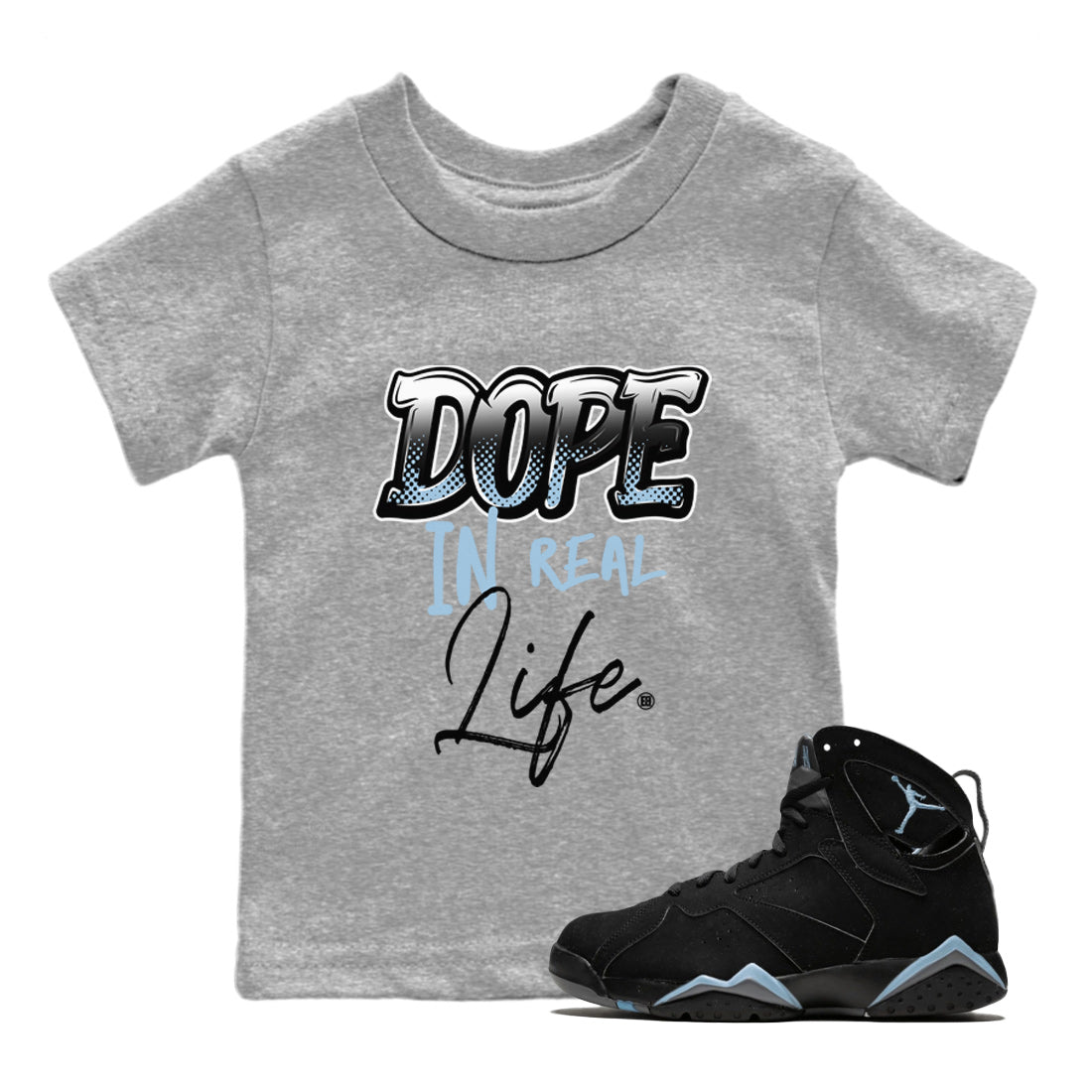 Dope In Real Life Kids Tops - Air Jordan 7 Chambray
