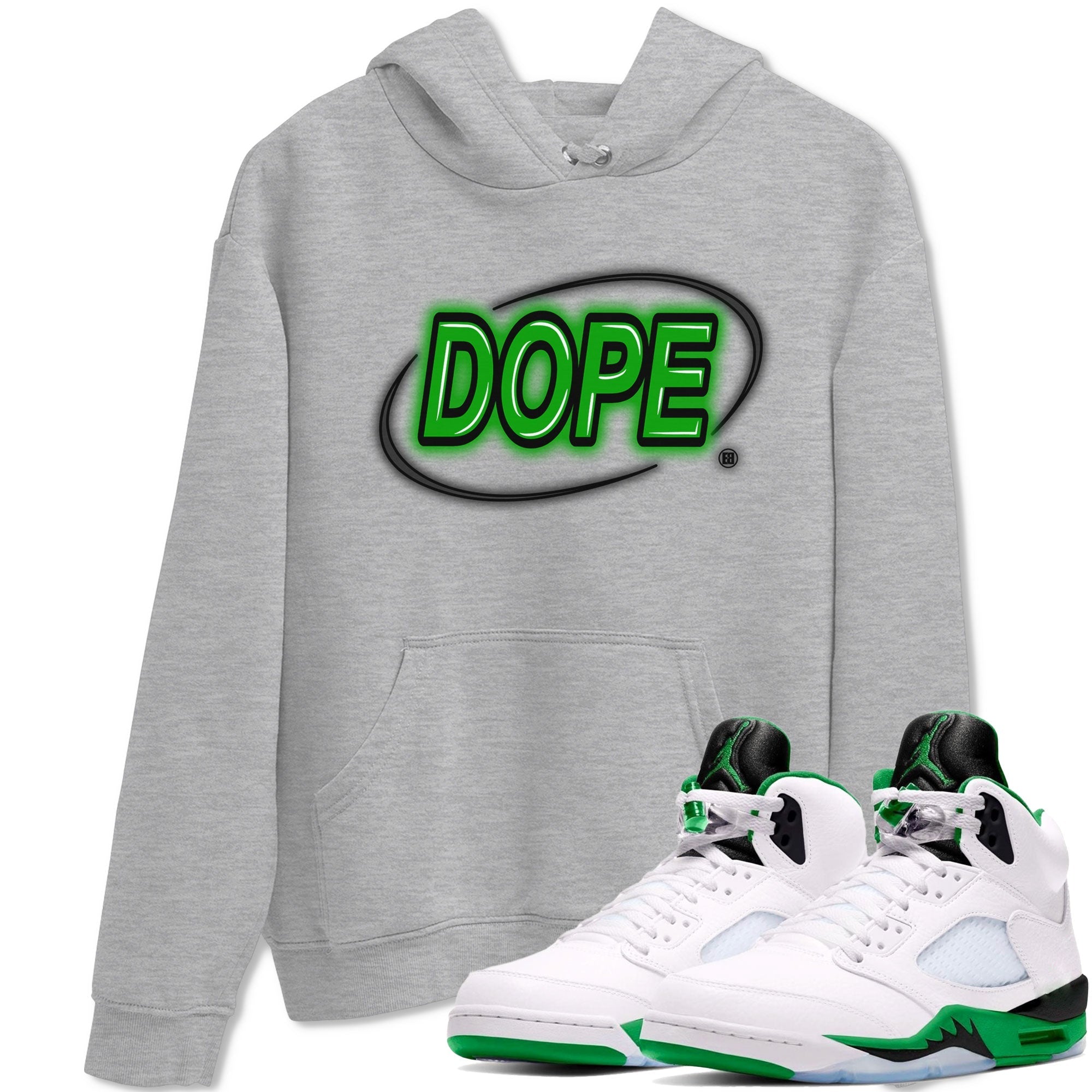 Dope Neon Sign snkmatch Tee - Air Jordan 5 Lucky Green