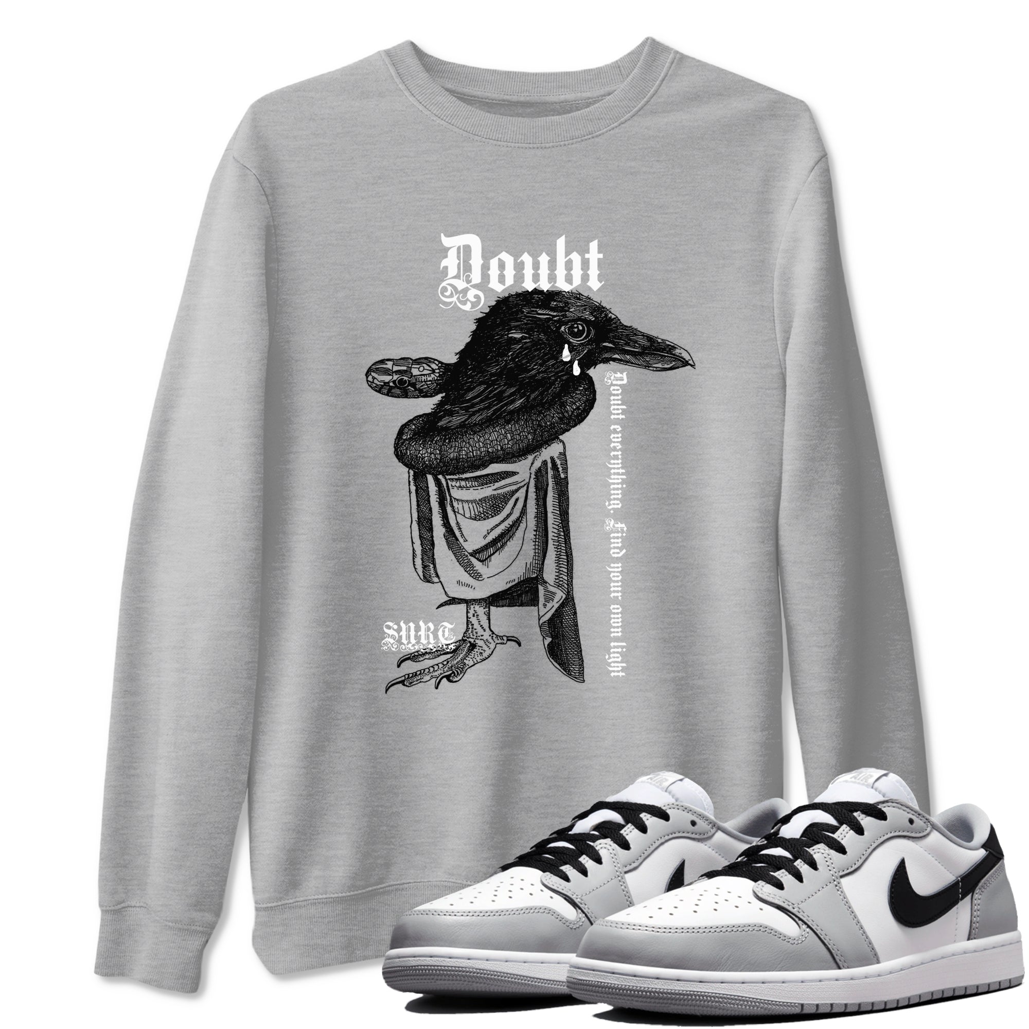 Doubt Everything snkmatch Tees - Air Jordan 1 Wolf Grey