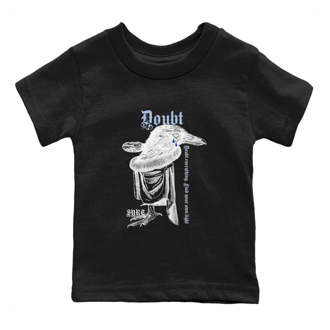 Doubt Everything snkmatch Tees Kids - Air Jordan 11 Black and Varsity Royal
