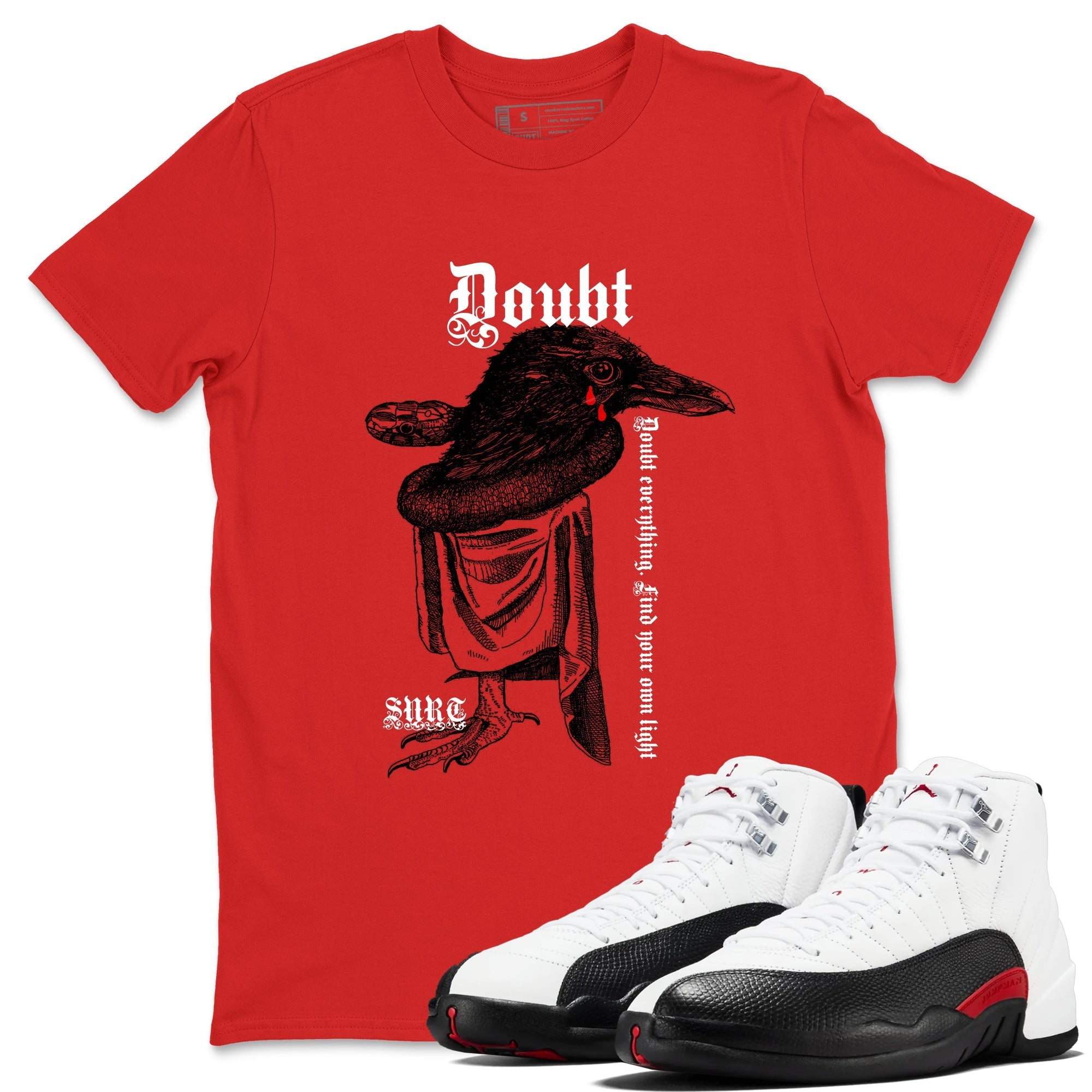 Doubt Everything snkmatch Tees - Air Jordan 12 Taxi Flip